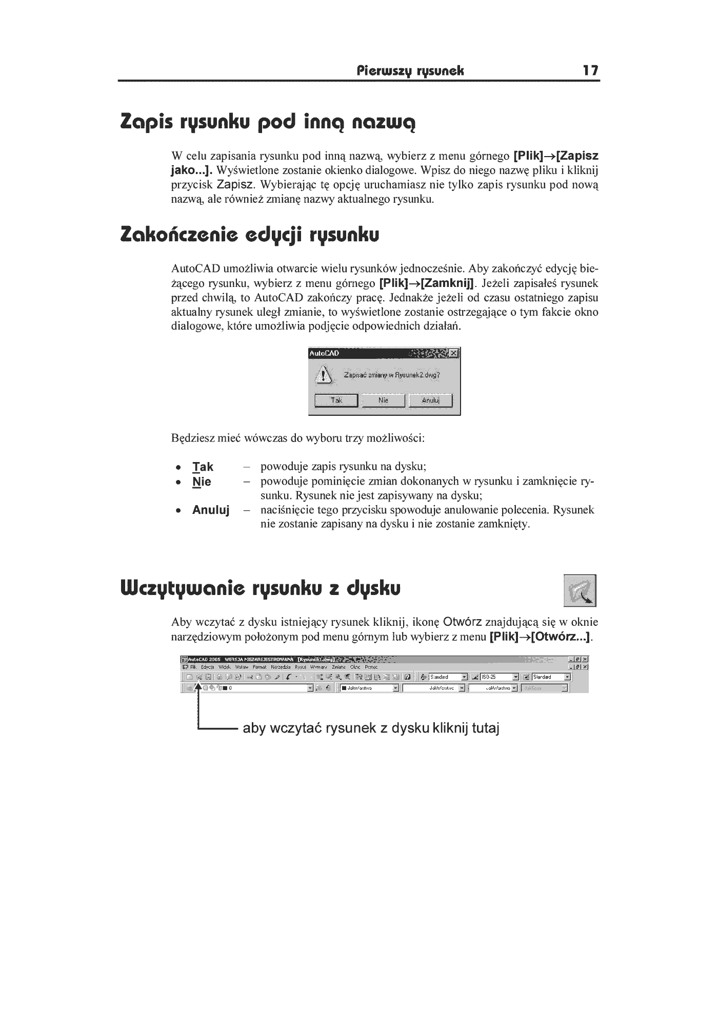 Fragment „AutoCAD 2005 PL. Pierwsze kroki” — strona 8 z 10