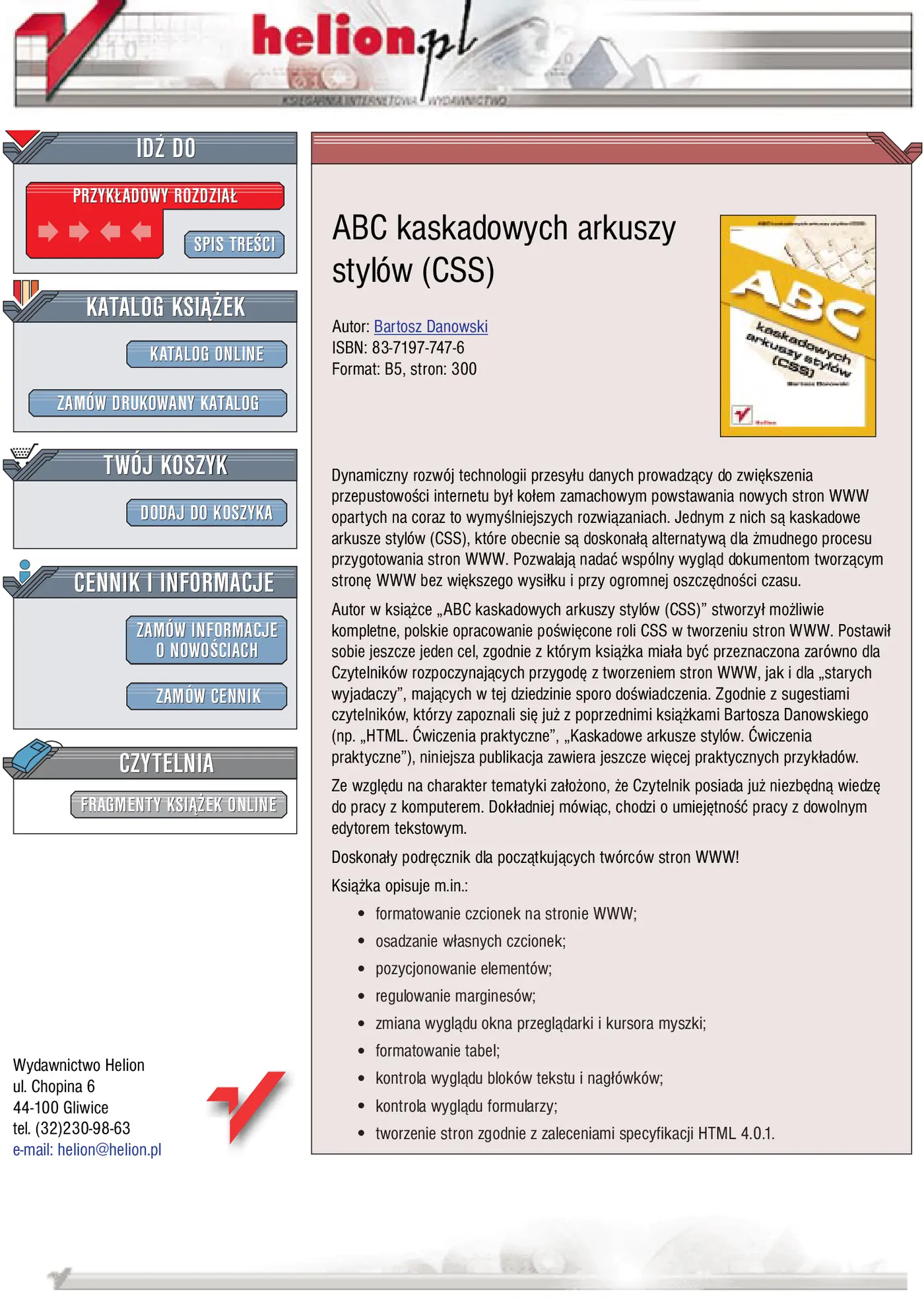 Fragment „ABC kaskadowych arkuszy stylów (CSS)” — strona 1 z 15