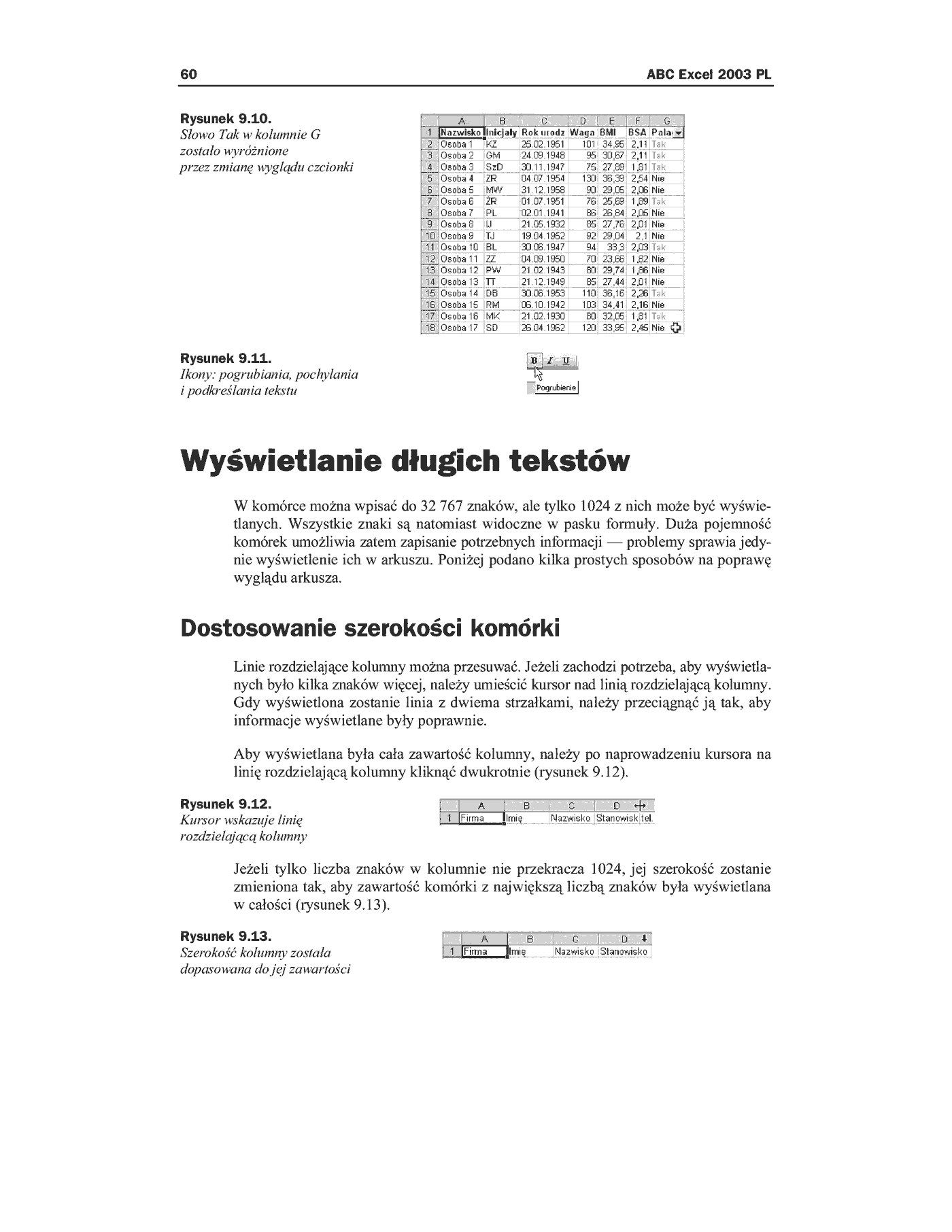 Fragment „ABC Excel 2003 PL” — strona 8 z 12