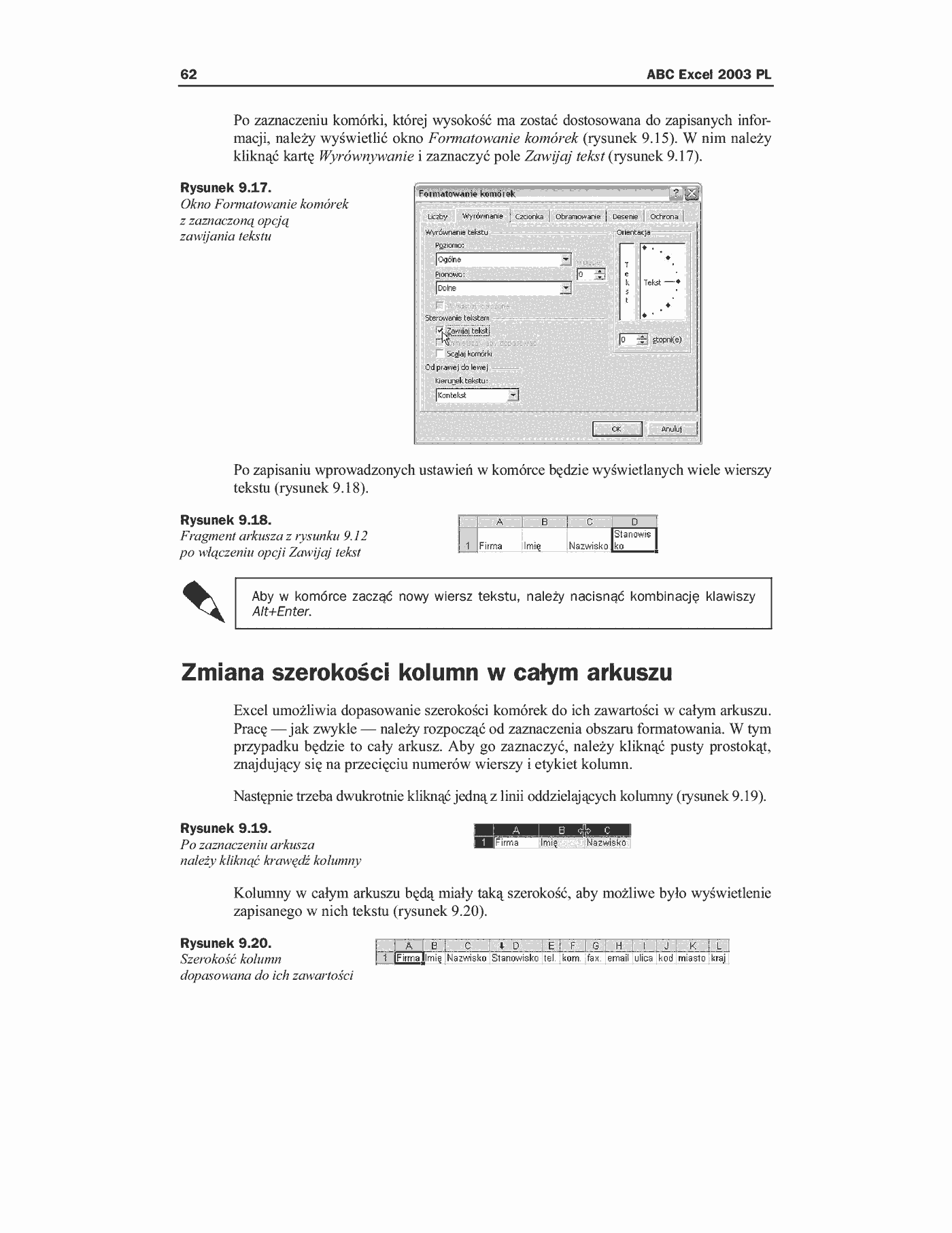 Fragment „ABC Excel 2003 PL” — strona 10 z 12