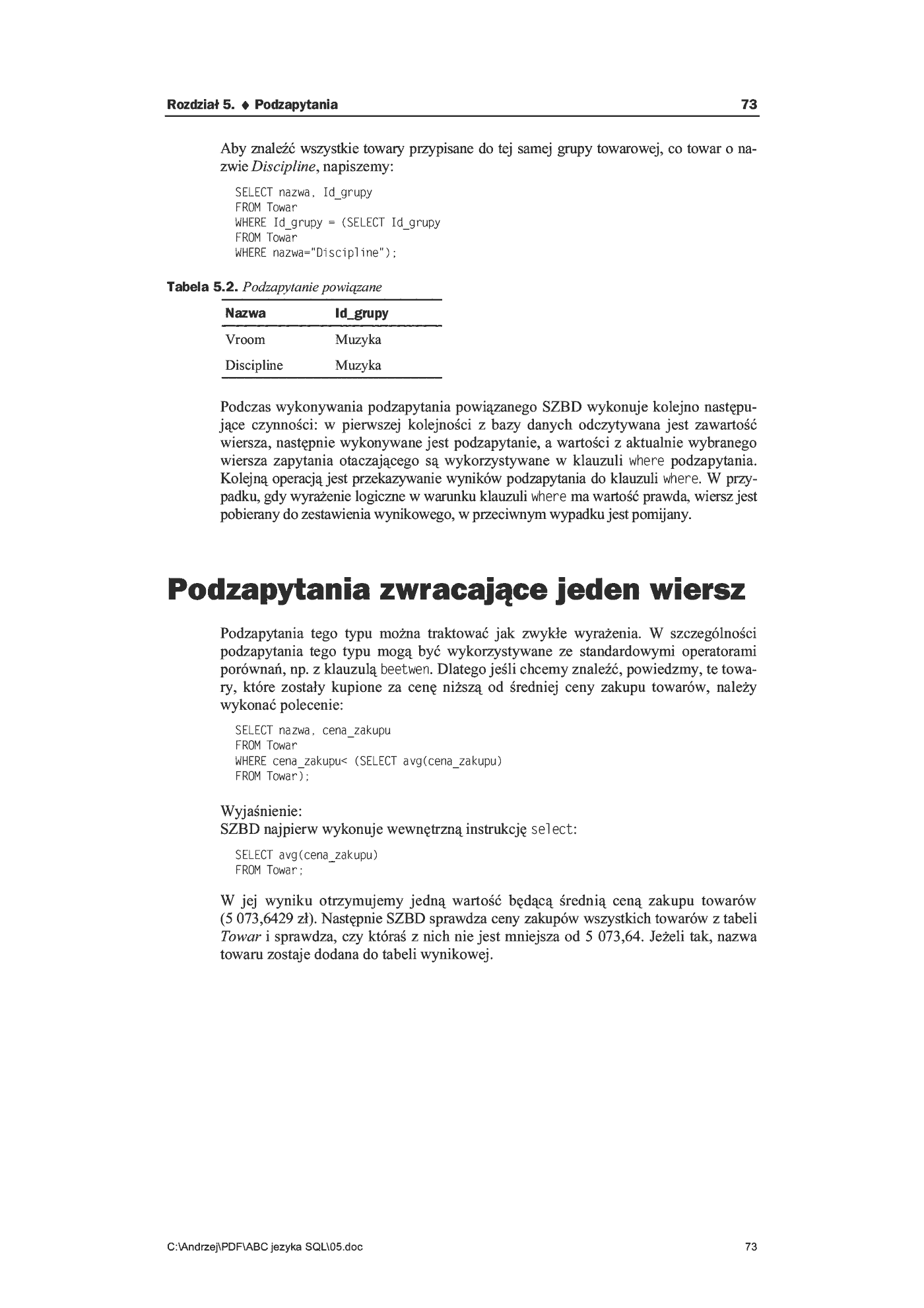 Fragment „ABC języka SQL” — strona 9 z 17