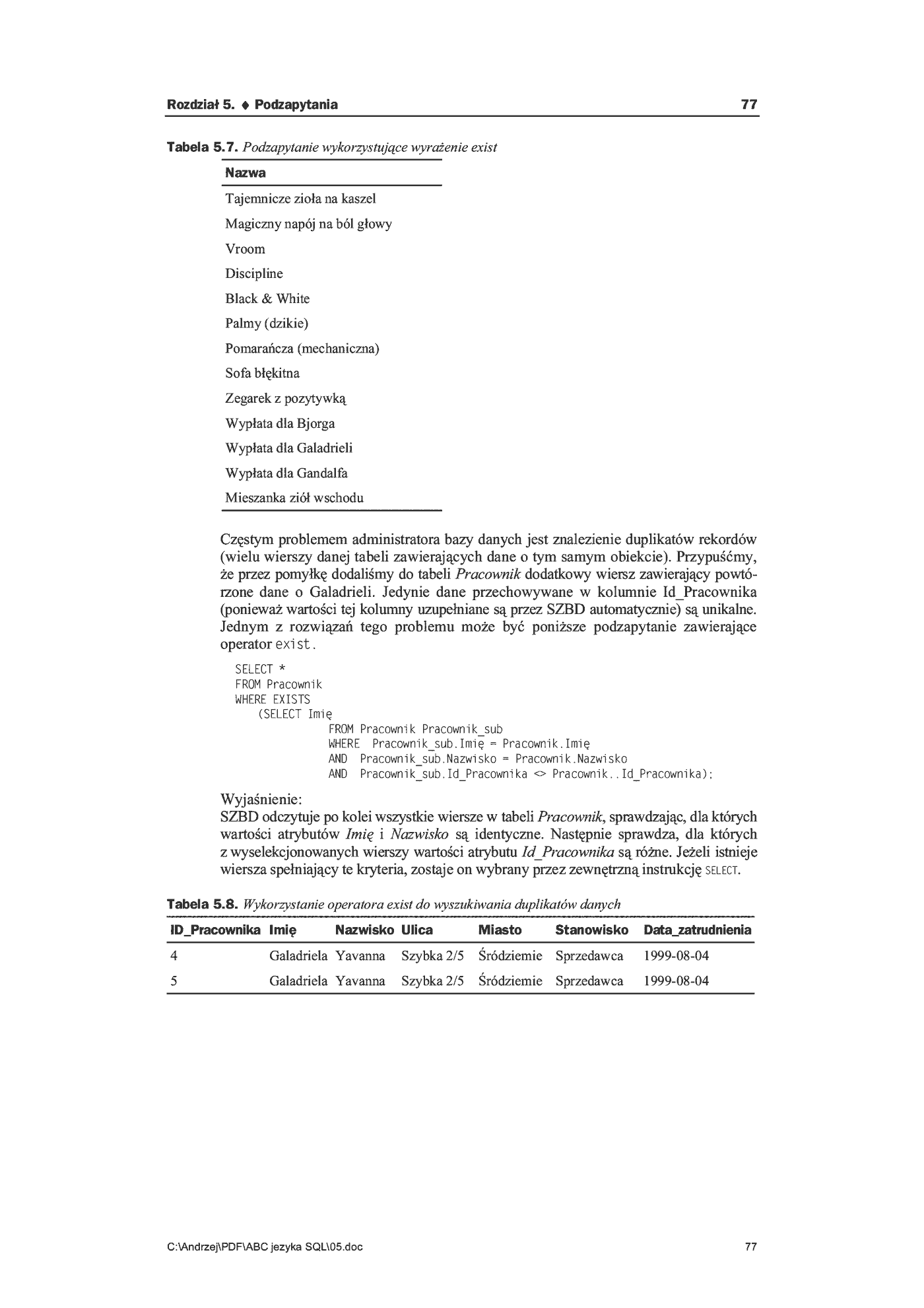 Fragment „ABC języka SQL” — strona 13 z 17