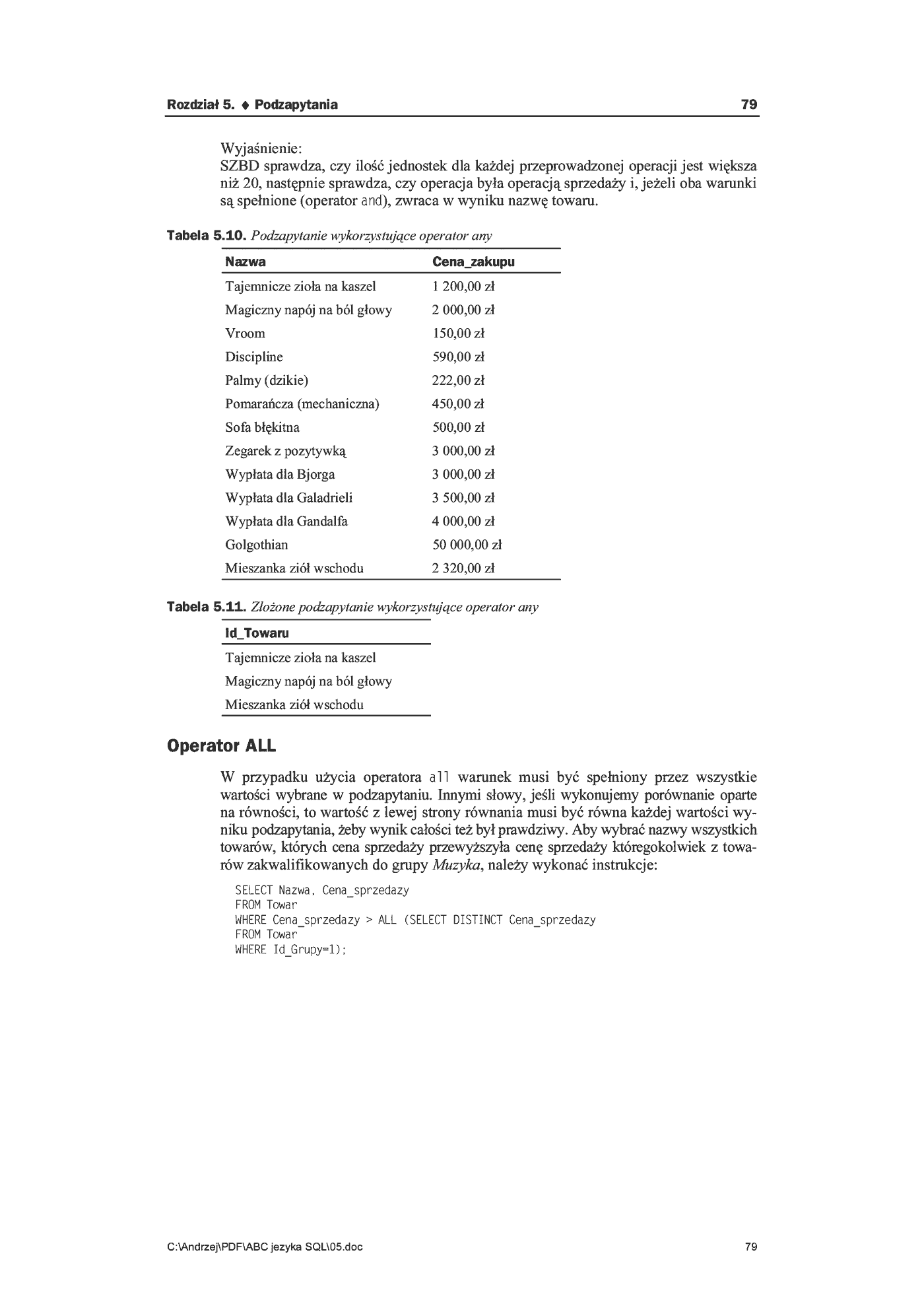 Fragment „ABC języka SQL” — strona 15 z 17