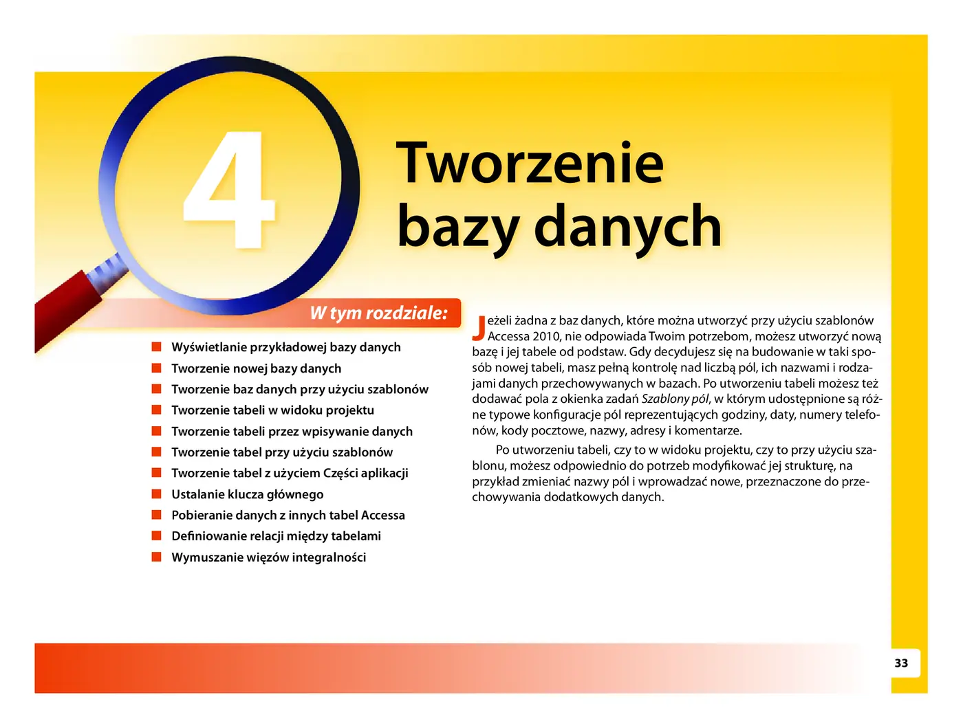 Fragment „Microsoft Access 2010 PL. Praktyczne podejście” — strona 9 z 31