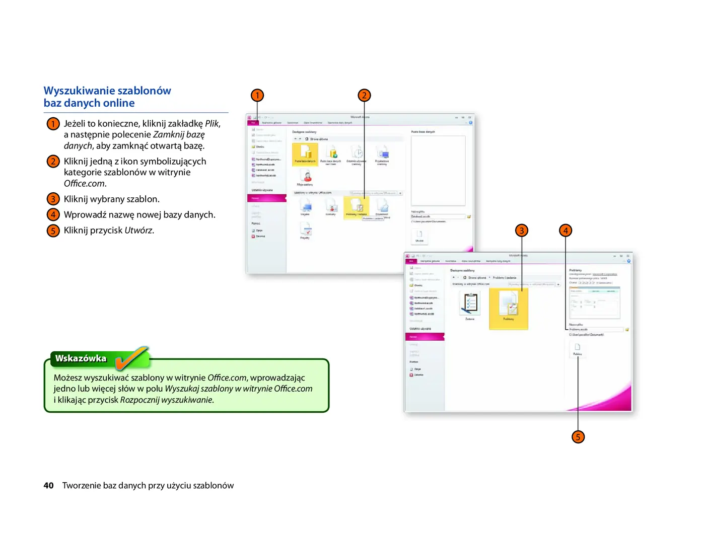 Fragment „Microsoft Access 2010 PL. Praktyczne podejście” — strona 16 z 31