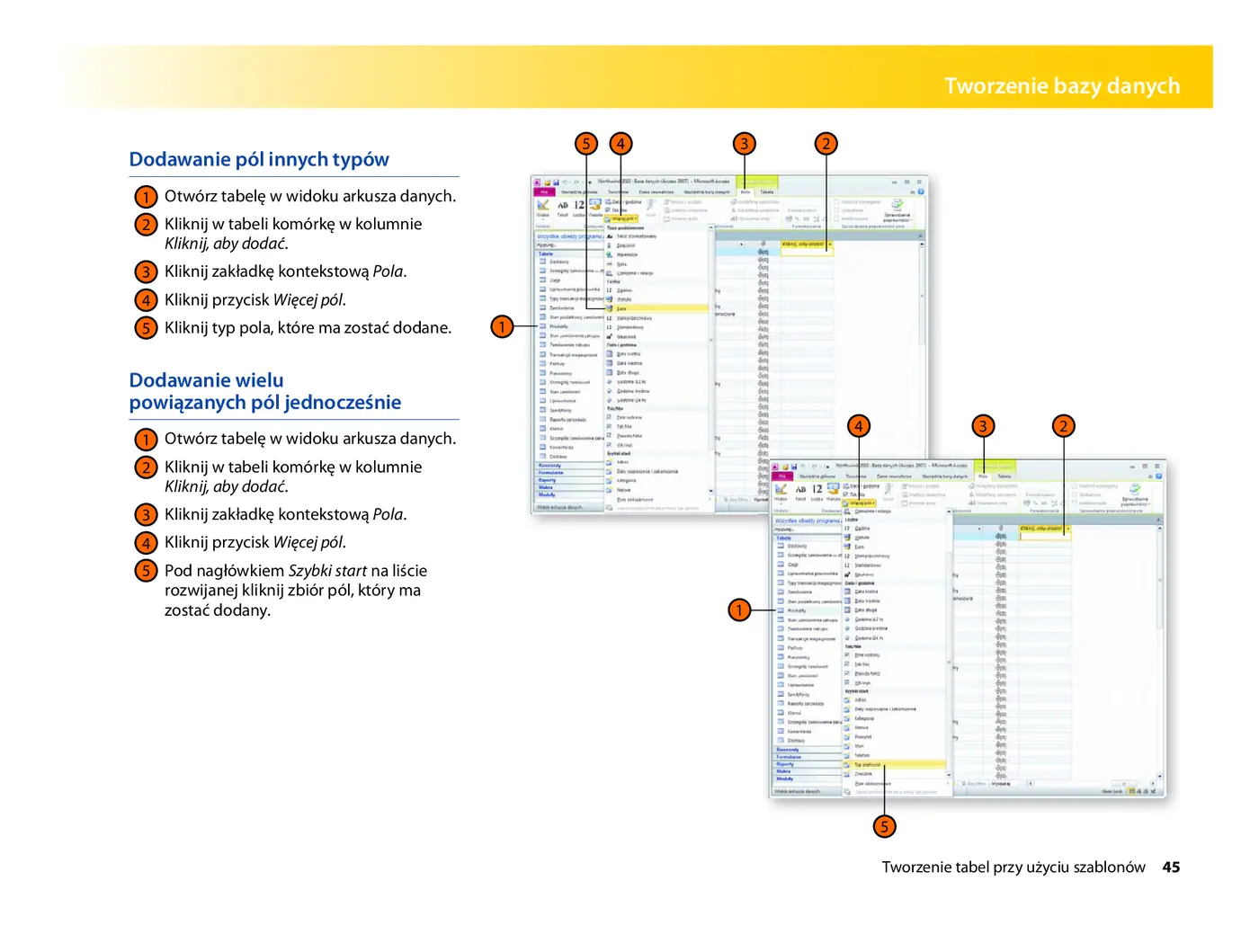 Fragment „Microsoft Access 2010 PL. Praktyczne podejście” — strona 21 z 31