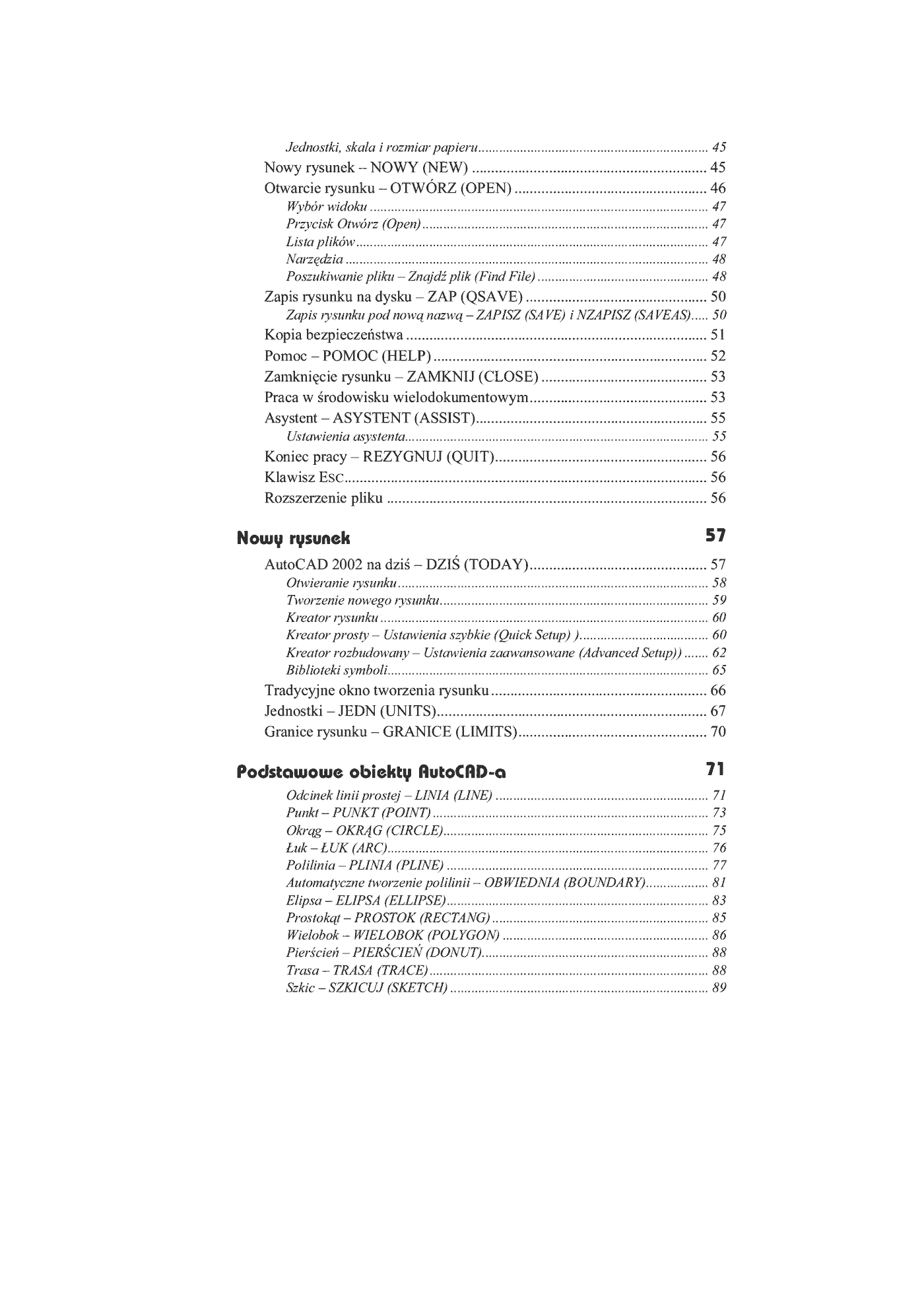 Fragment „AutoCAD 2002 i 2002 PL” — strona 4 z 39