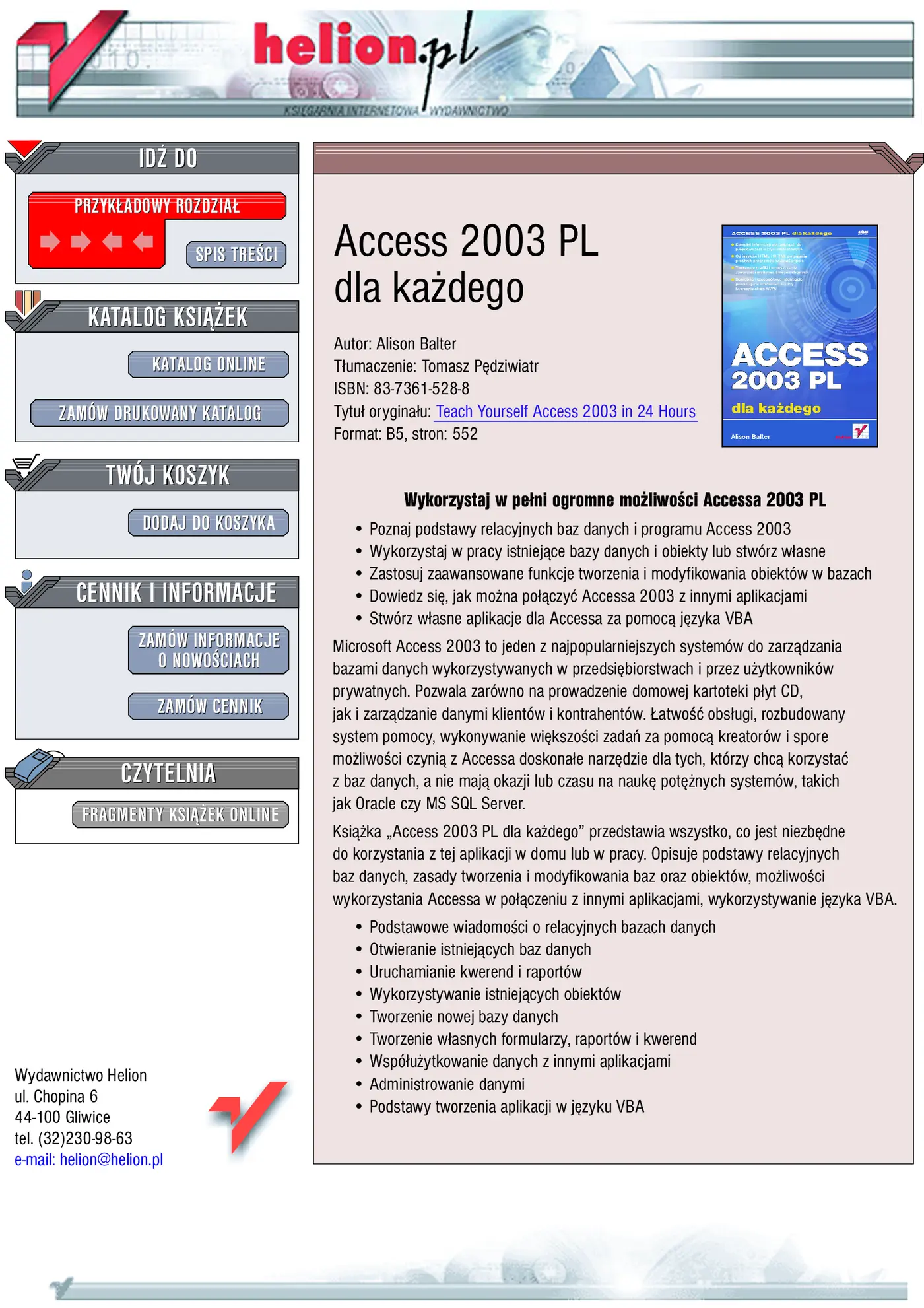 Fragment „Access 2003 PL dla każdego” — strona 1 z 32