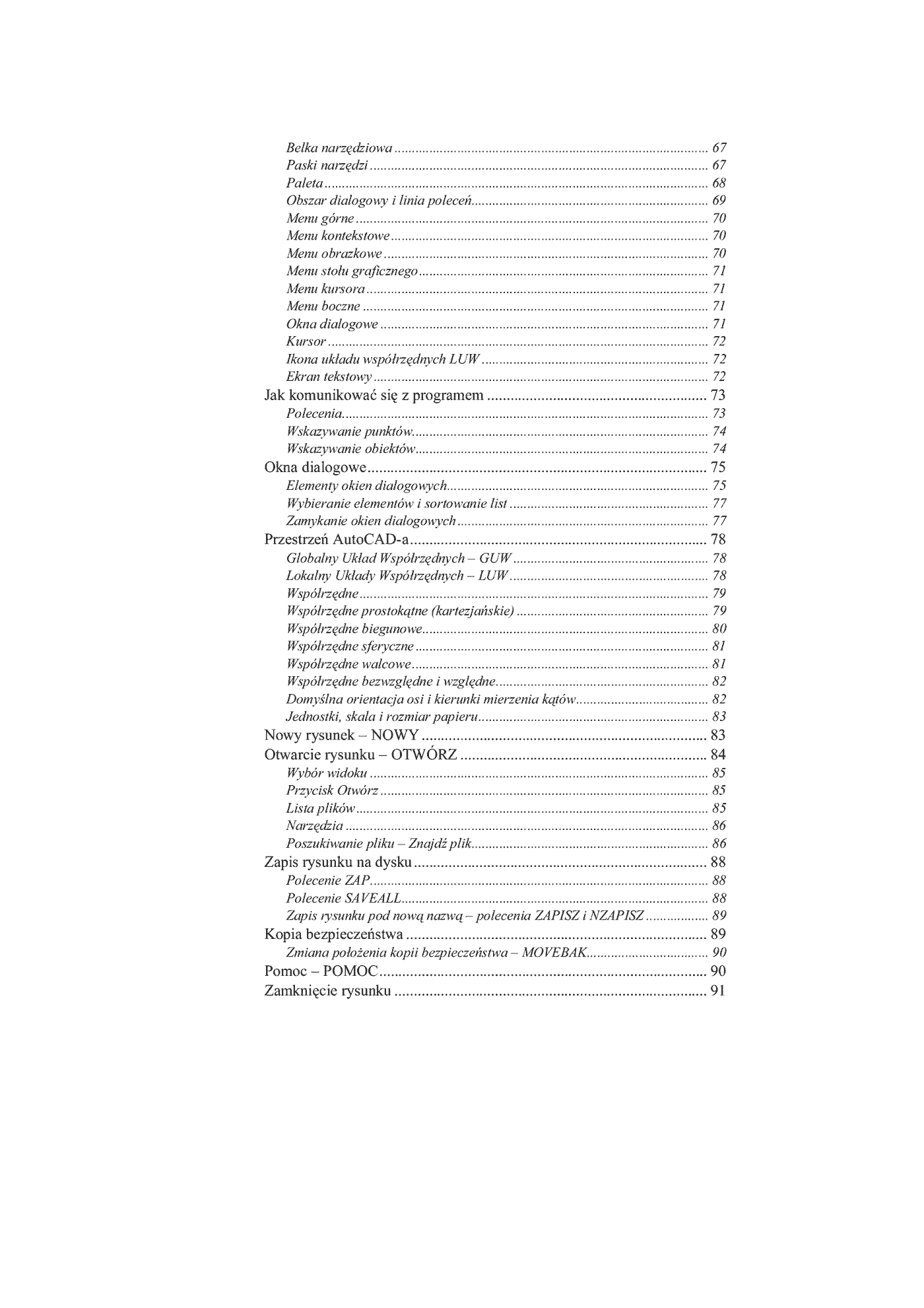 Fragment „AutoCAD 2004 PL” — strona 3 z 35