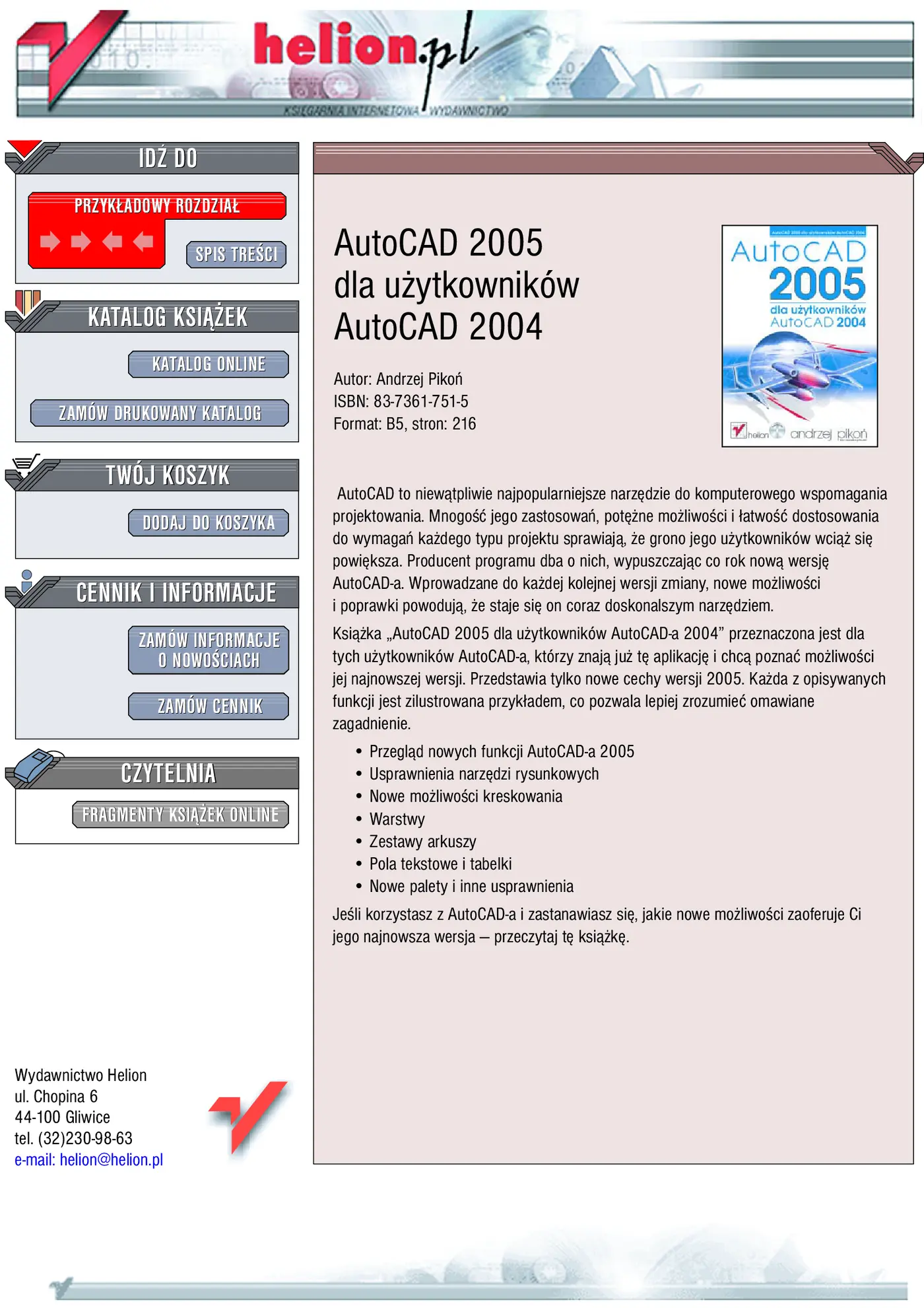 Fragment „AutoCAD 2005 dla użytkowników AutoCAD 2004” — strona 1 z 11