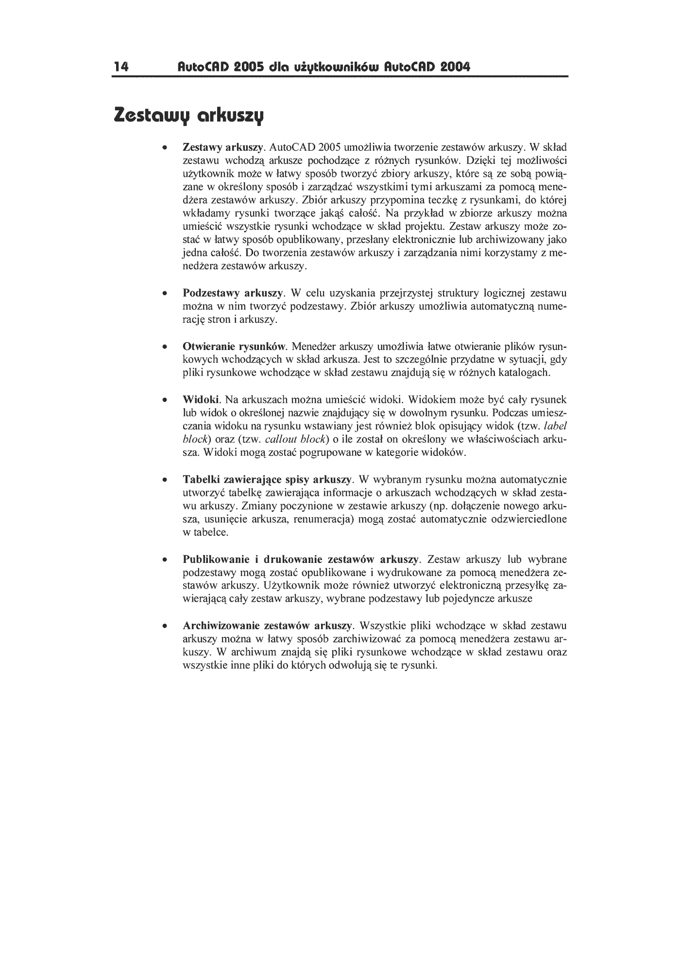 Fragment „AutoCAD 2005 dla użytkowników AutoCAD 2004” — strona 8 z 11