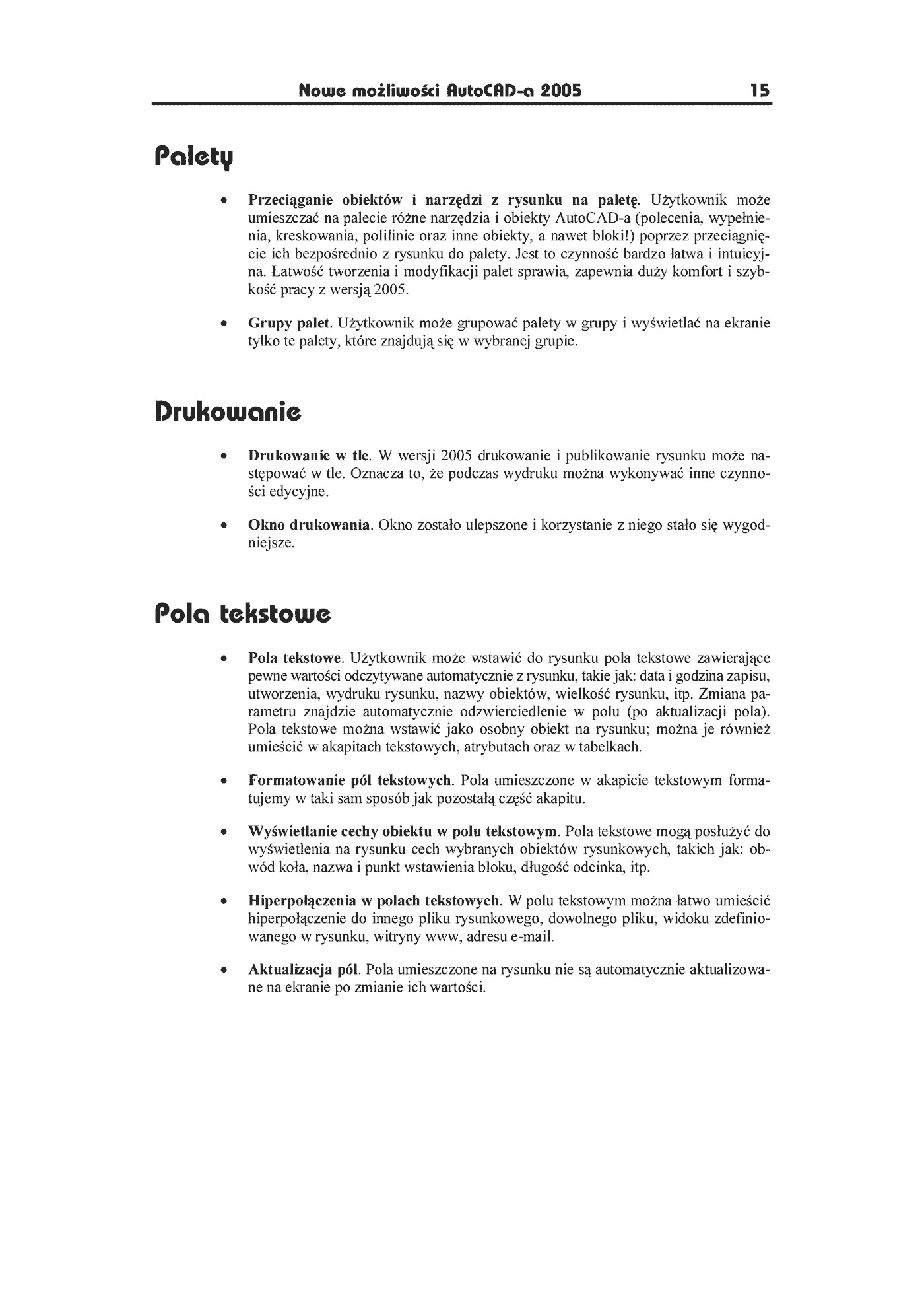 Fragment „AutoCAD 2005 dla użytkowników AutoCAD 2004” — strona 9 z 11