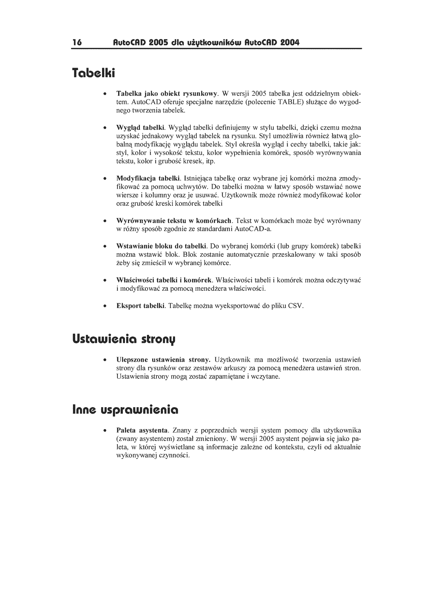 Fragment „AutoCAD 2005 dla użytkowników AutoCAD 2004” — strona 10 z 11