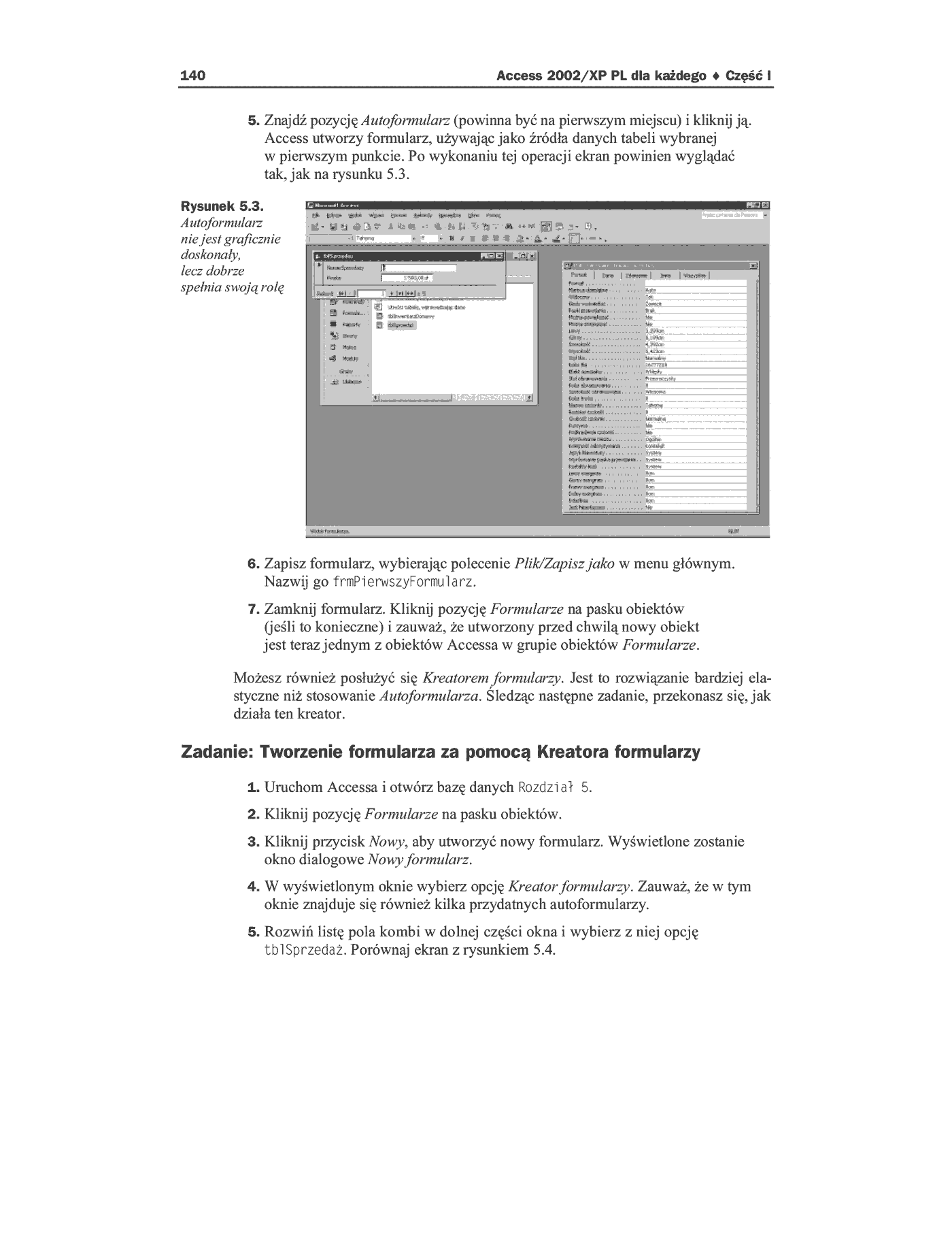 Fragment „Access 2002/XP PL dla każdego” — strona 18 z 40