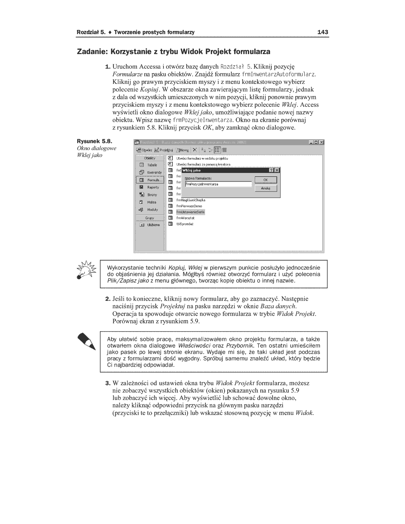 Fragment „Access 2002/XP PL dla każdego” — strona 21 z 40