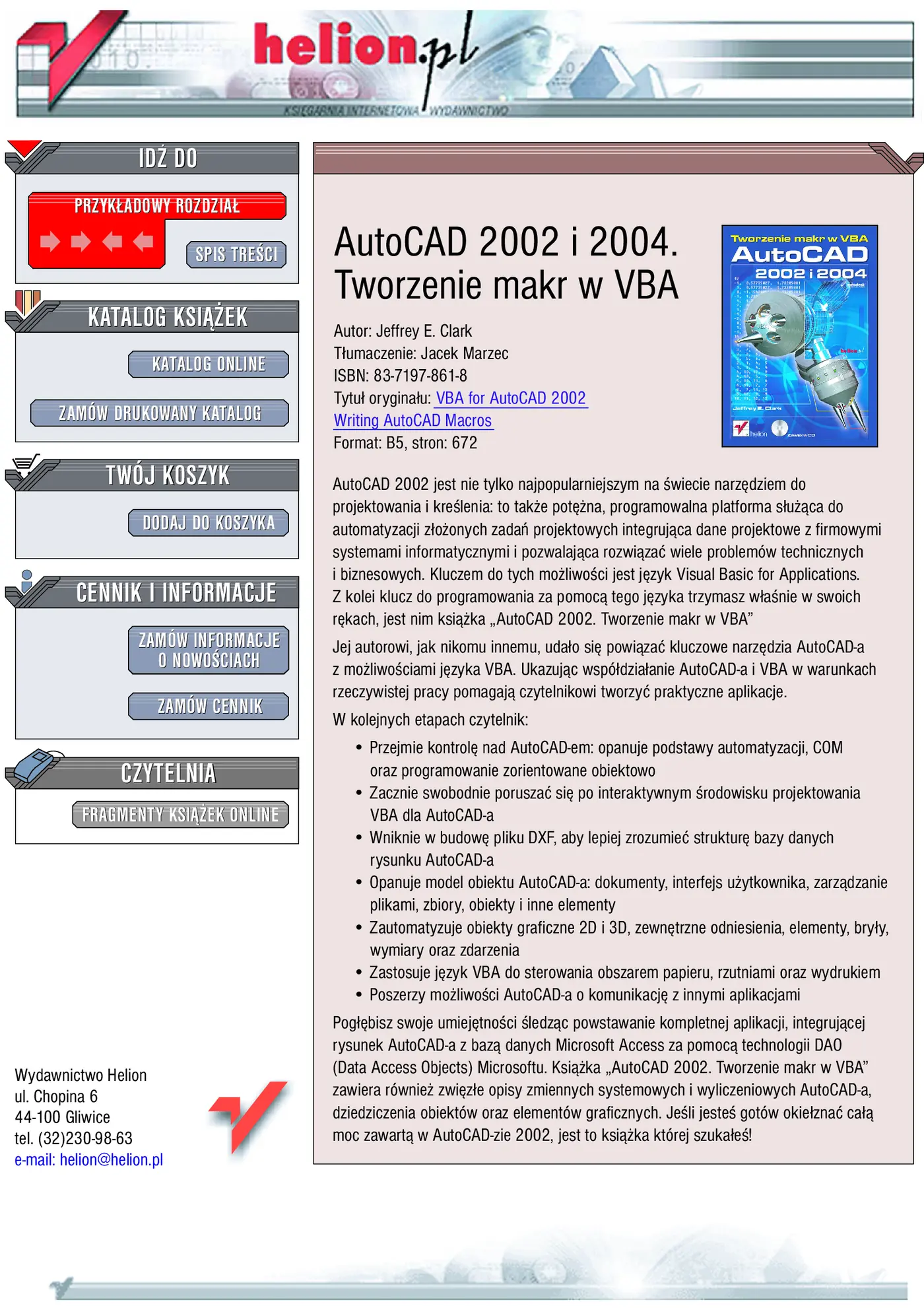 Fragment „AutoCAD 2002 i 2004. Tworzenie makr w VBA” — strona 1 z 33