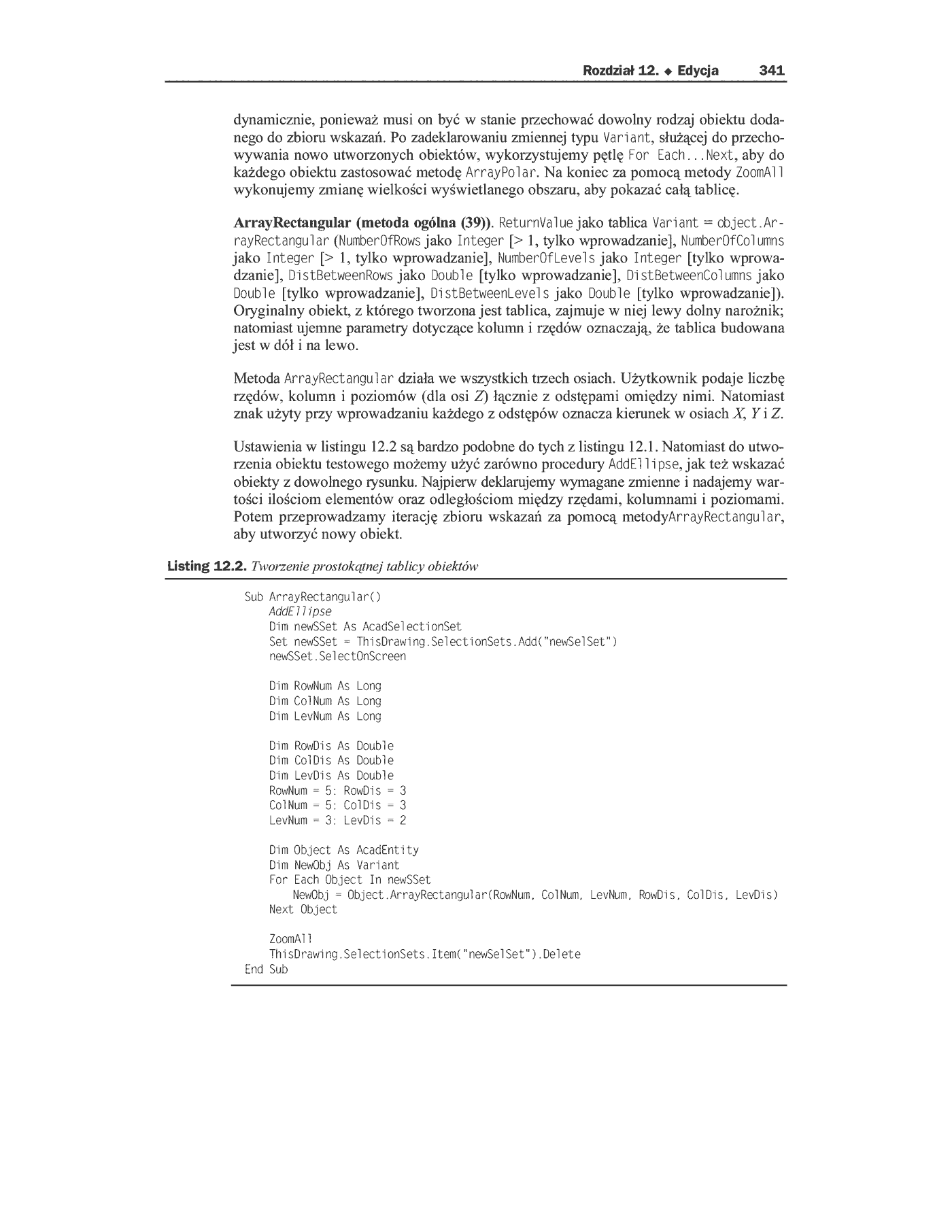 Fragment „AutoCAD 2002 i 2004. Tworzenie makr w VBA” — strona 12 z 33