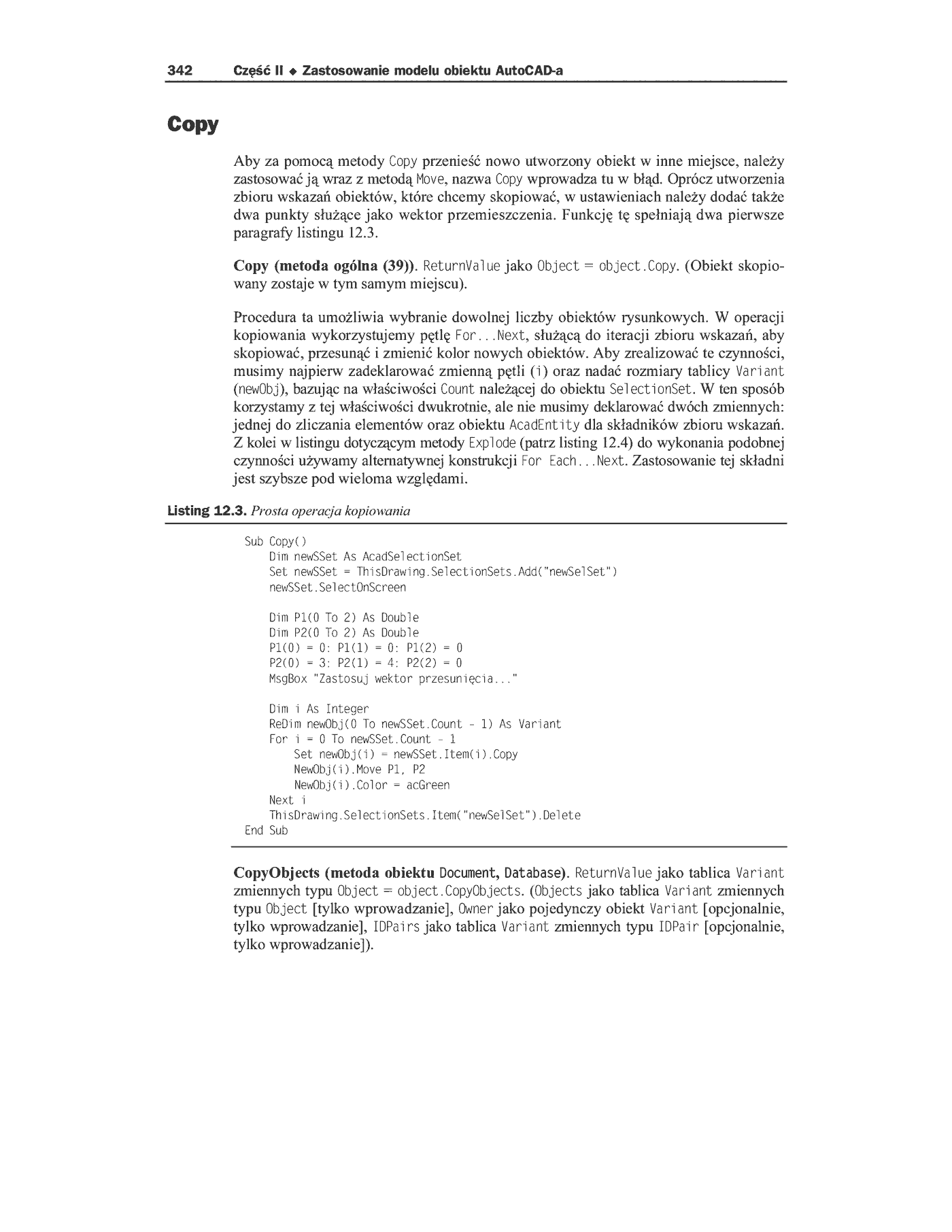 Fragment „AutoCAD 2002 i 2004. Tworzenie makr w VBA” — strona 13 z 33