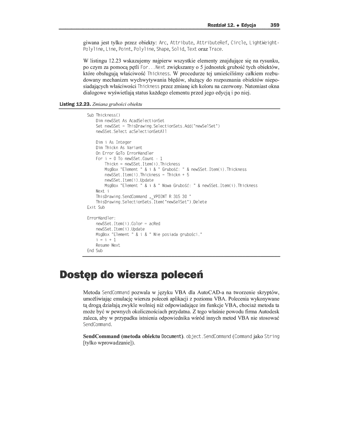 Fragment „AutoCAD 2002 i 2004. Tworzenie makr w VBA” — strona 30 z 33