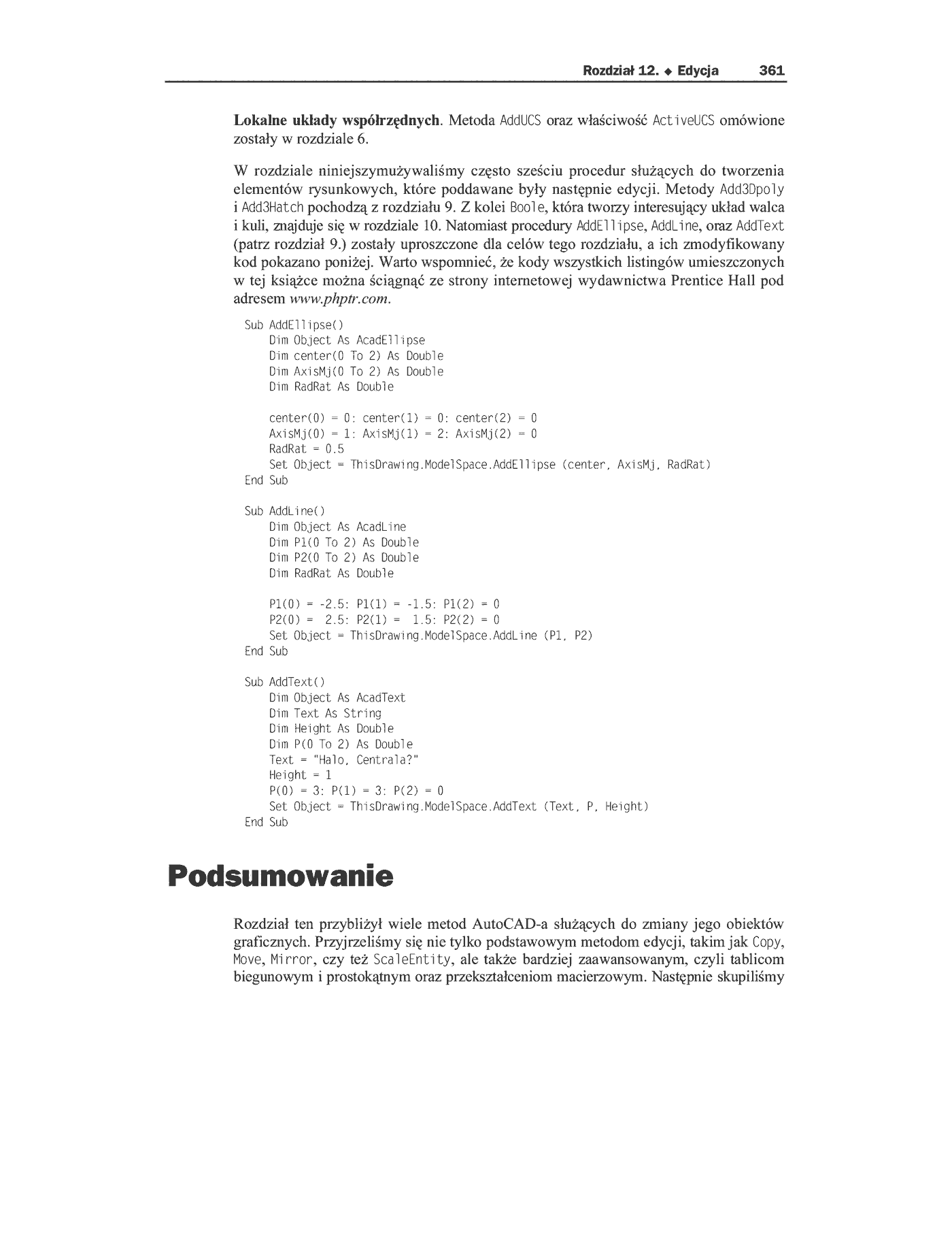 Fragment „AutoCAD 2002 i 2004. Tworzenie makr w VBA” — strona 32 z 33