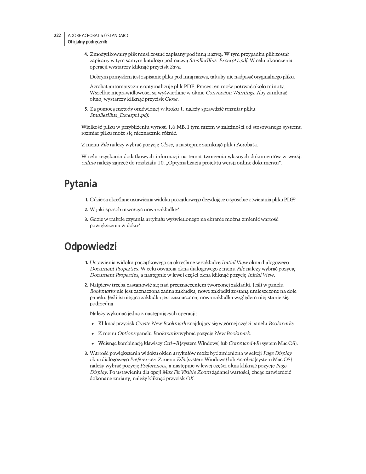 Fragment „Adobe Acrobat 6.0 Standard. Oficjalny podręcznik” — strona 23 z 23