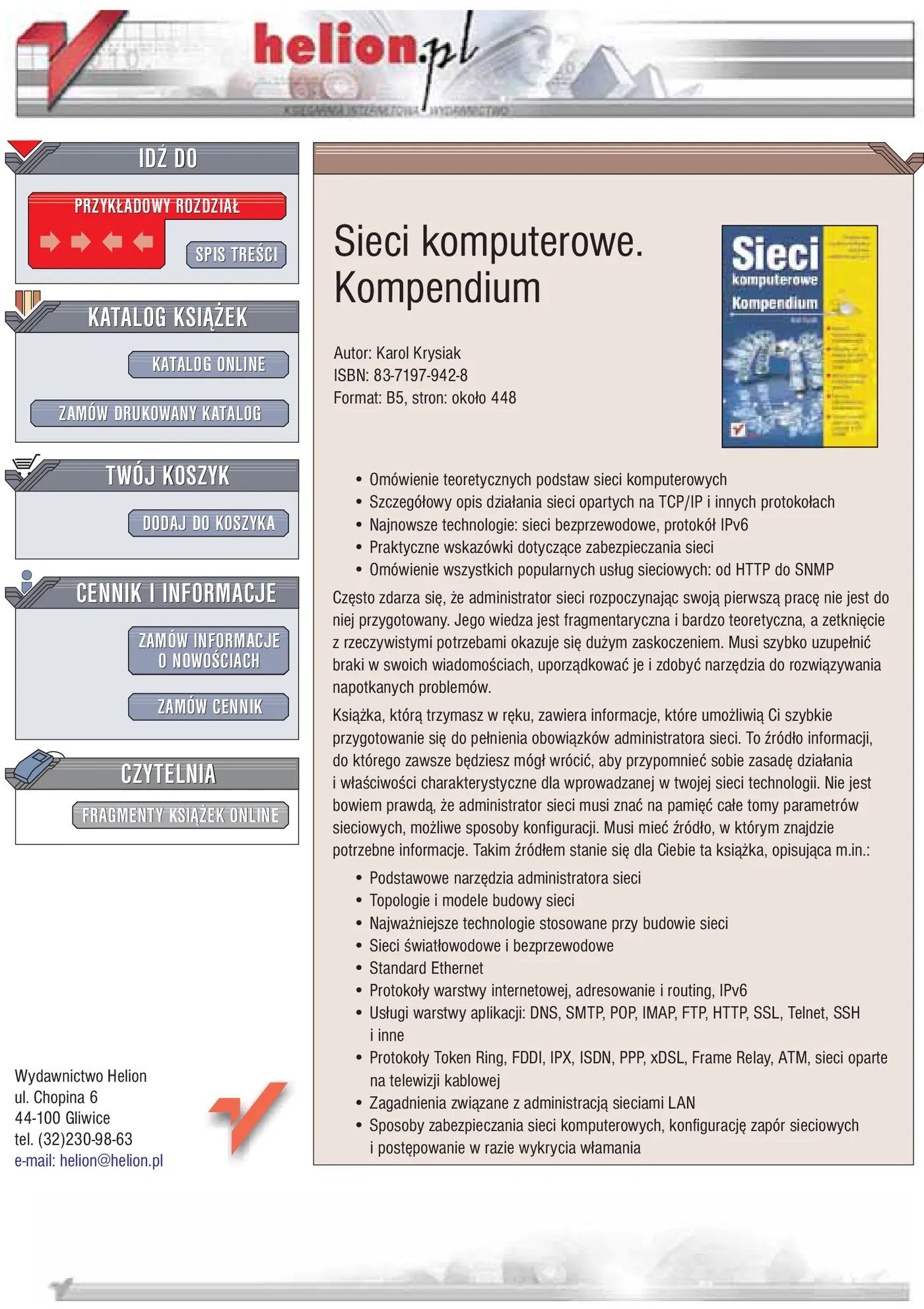 Fragment „Sieci komputerowe. Kompendium” — strona 1 z 33