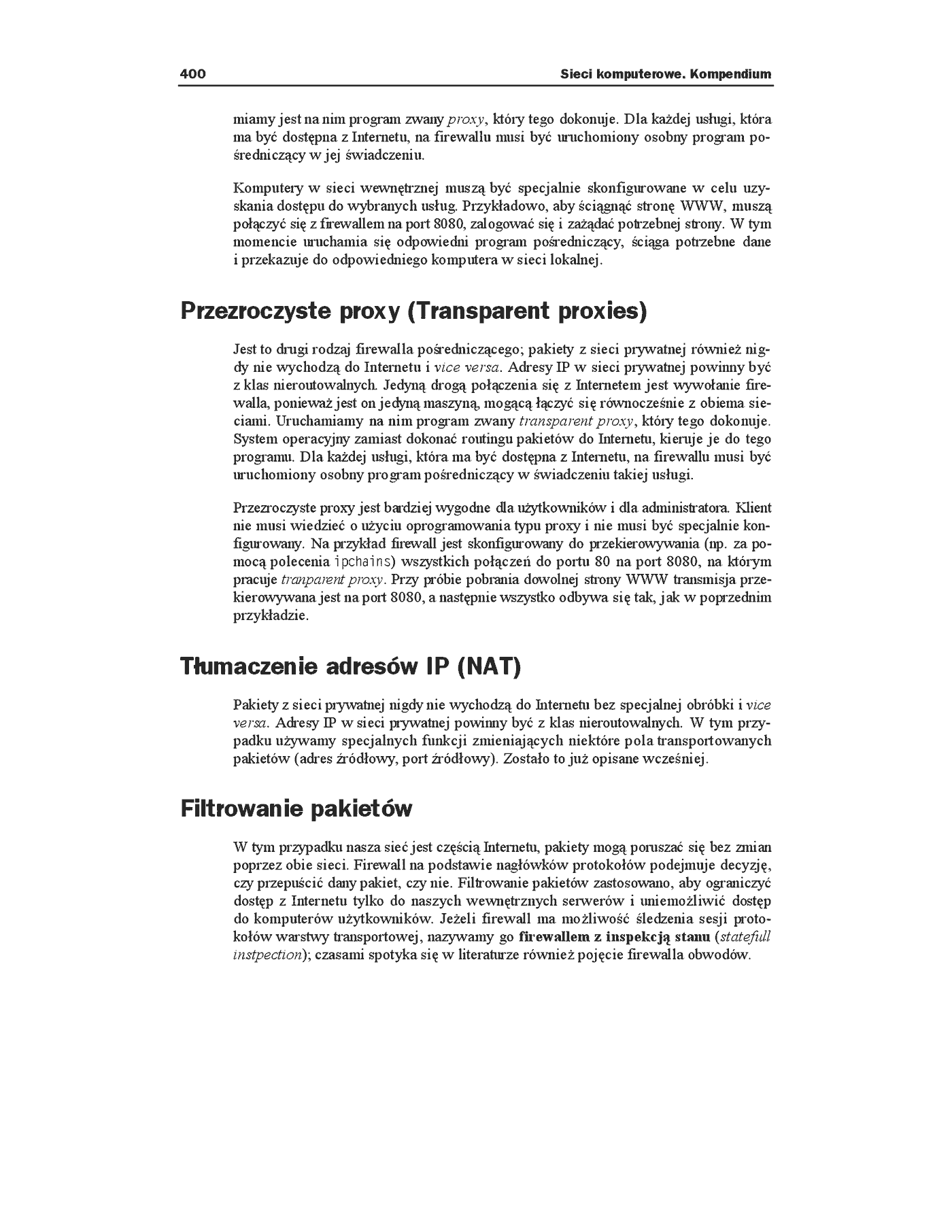 Fragment „Sieci komputerowe. Kompendium” — strona 9 z 33