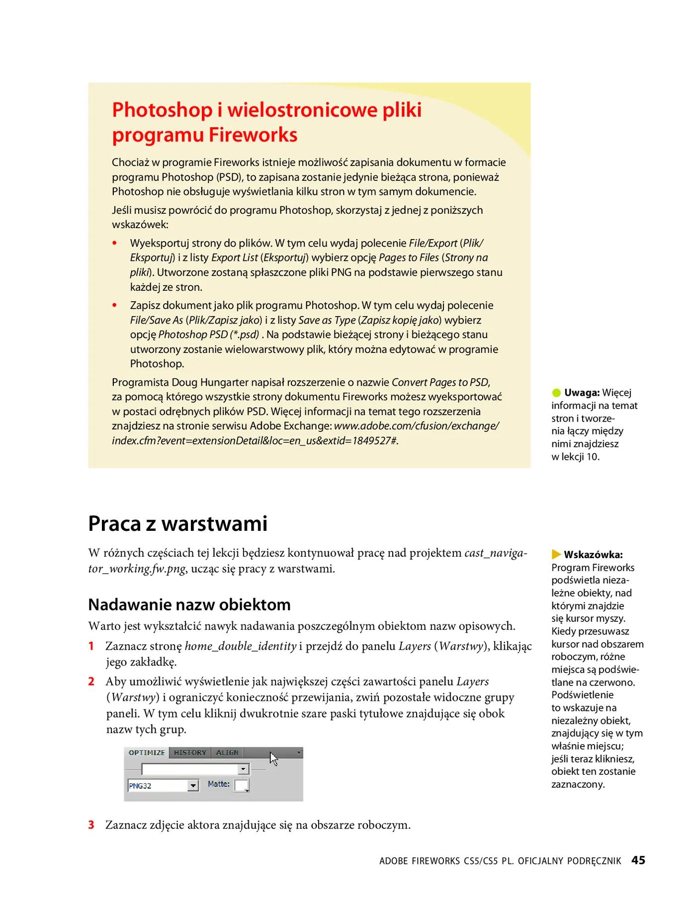 Fragment „Adobe Fireworks CS5/CS5 PL. Oficjalny podręcznik” — strona 14 z 33