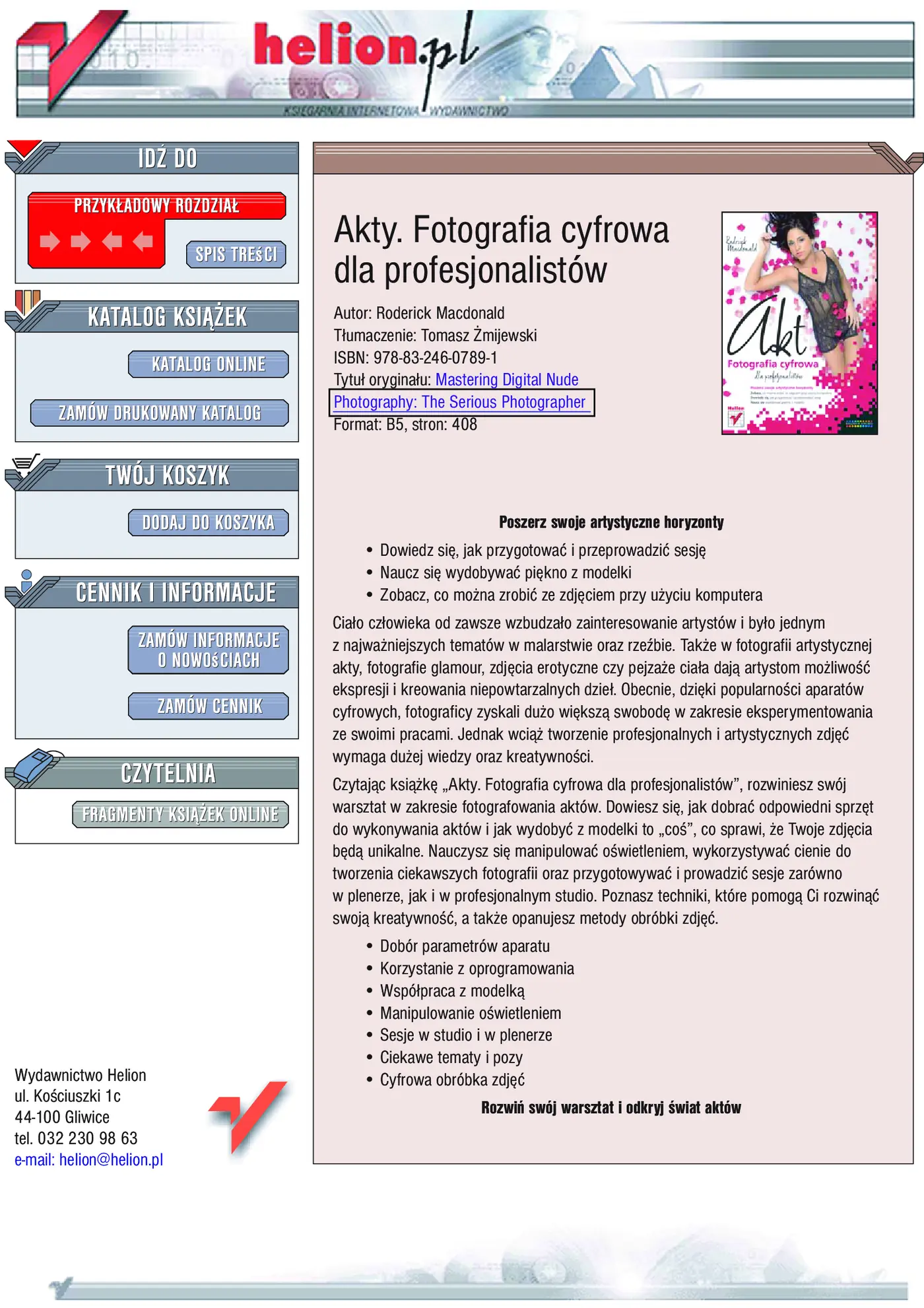 Fragment „Akty. Fotografia cyfrowa dla profesjonalistów” — strona 1 z 54