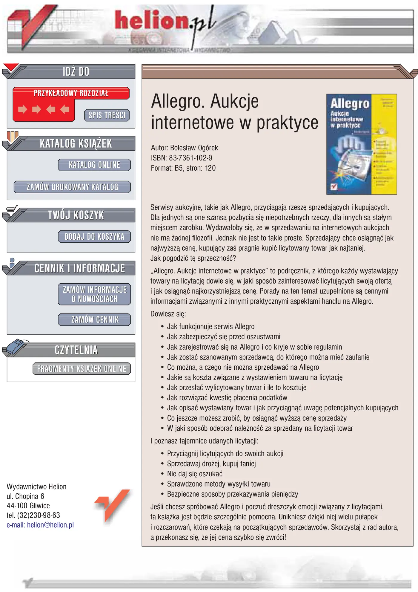 Fragment „Allegro. Aukcje internetowe w praktyce” — strona 1 z 20