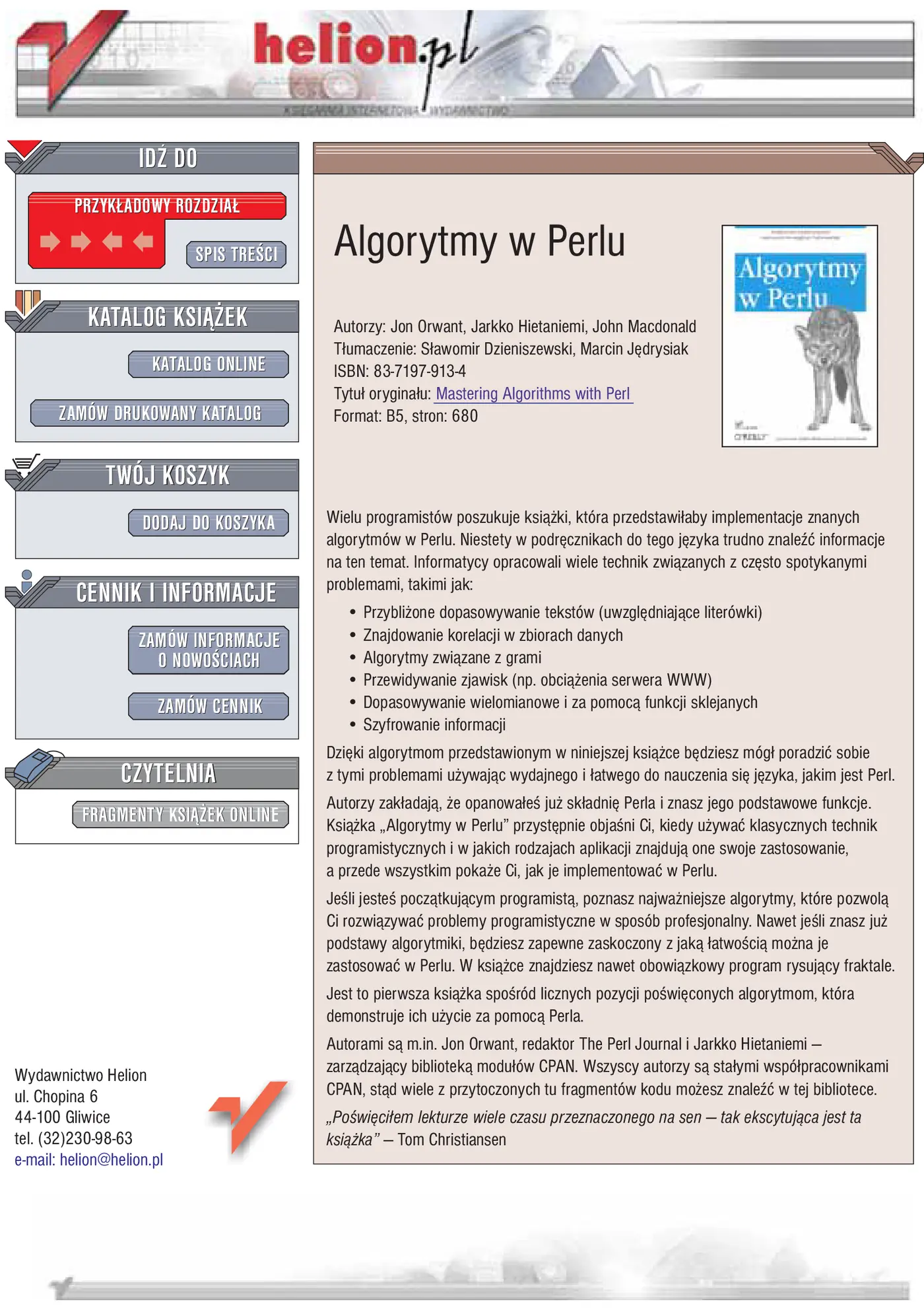 Fragment „Algorytmy w Perlu” — strona 1 z 45