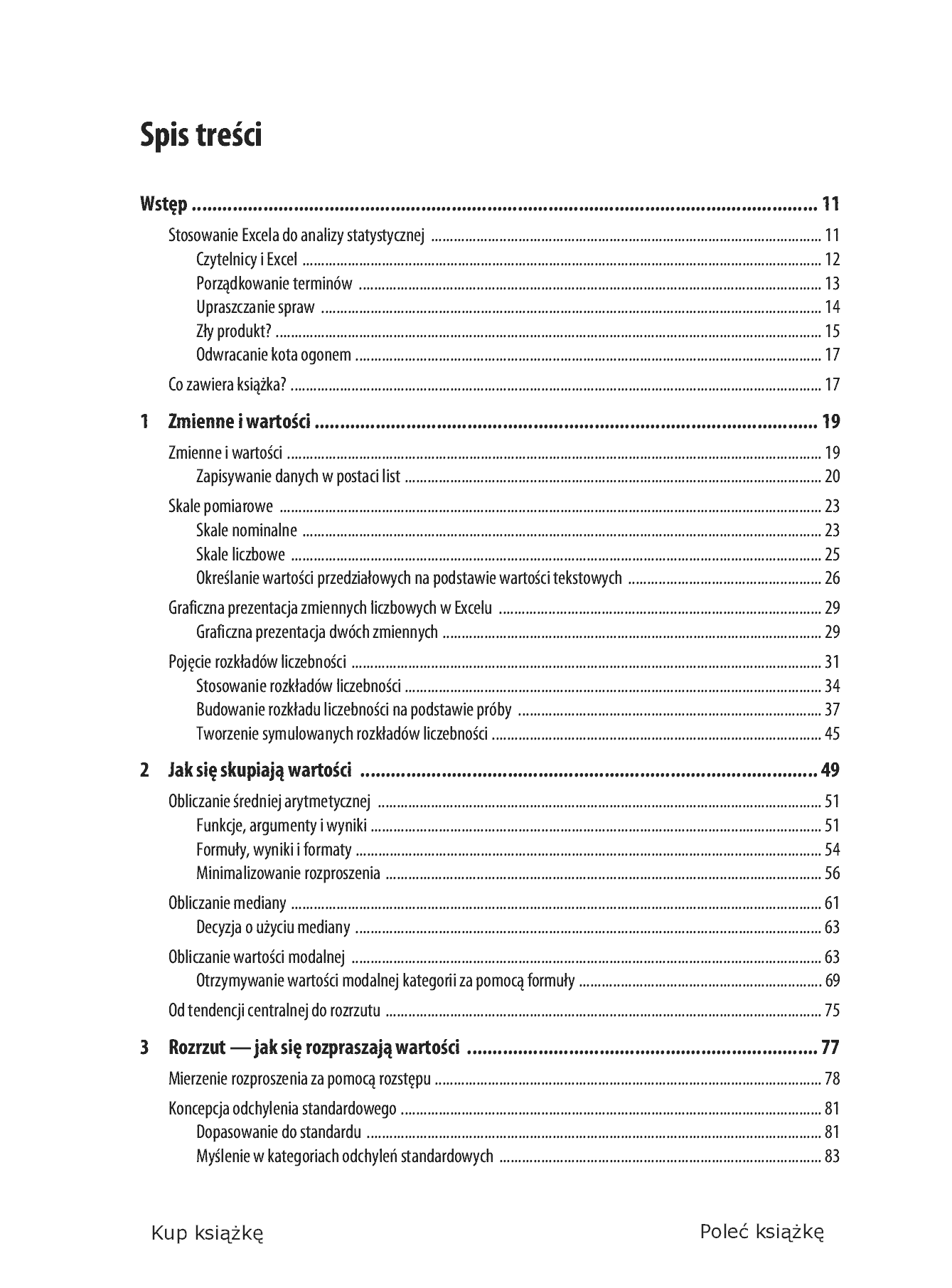 Fragment „Analiza statystyczna. Microsoft Excel 2010 PL” — strona 3 z 50