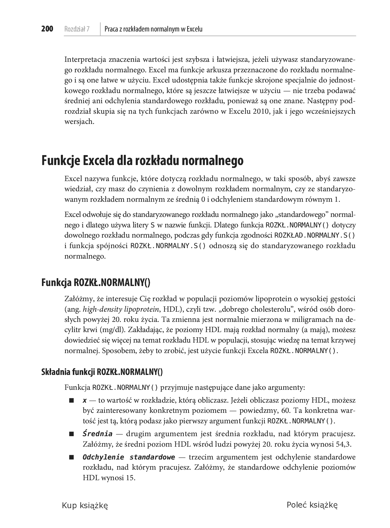 Fragment „Analiza statystyczna. Microsoft Excel 2010 PL” — strona 16 z 50