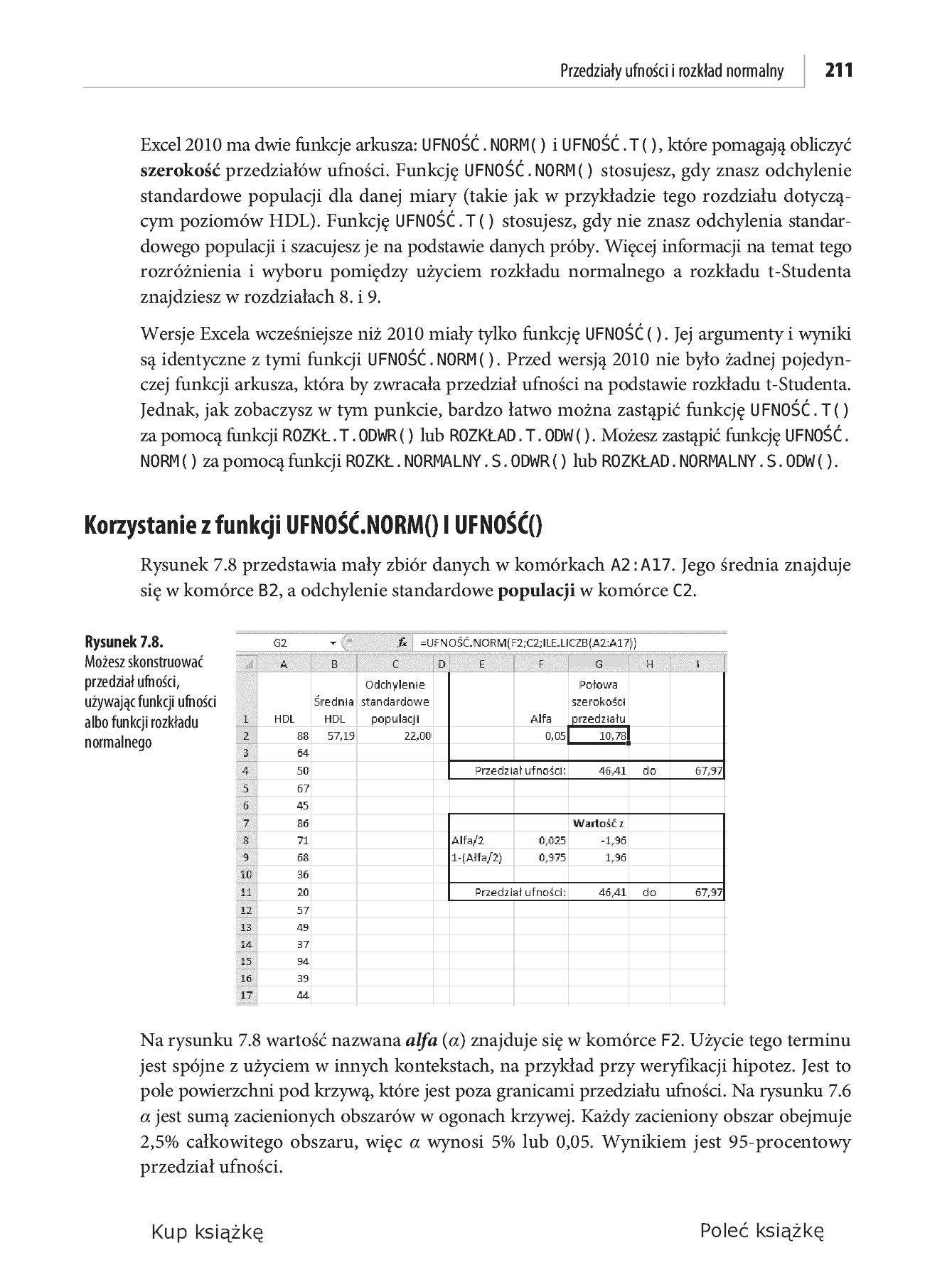 Fragment „Analiza statystyczna. Microsoft Excel 2010 PL” — strona 27 z 50