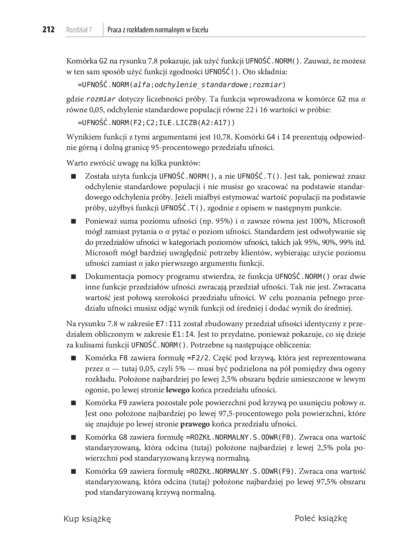 Fragment „Analiza statystyczna. Microsoft Excel 2010 PL” — strona 28 z 50