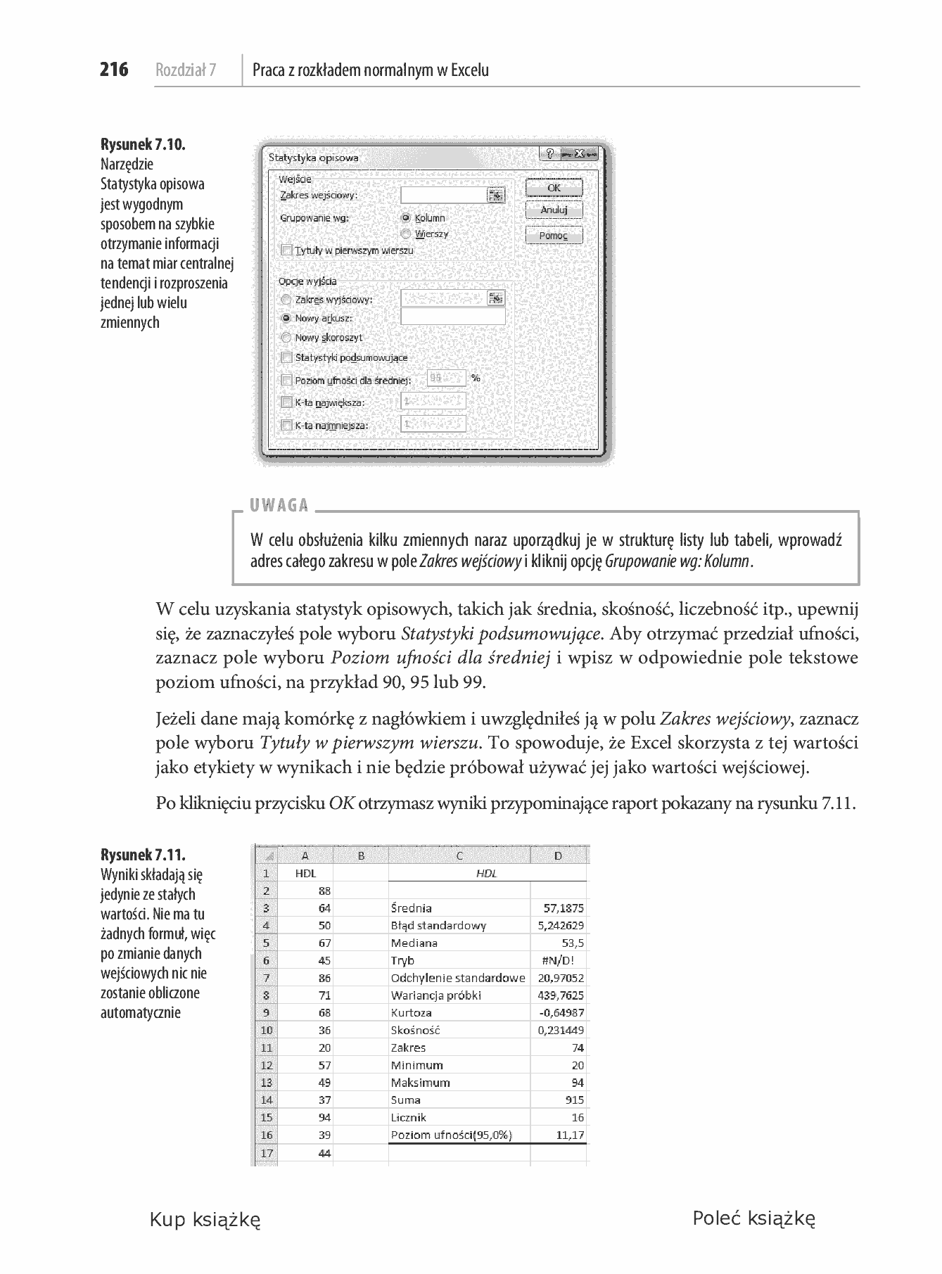 Fragment „Analiza statystyczna. Microsoft Excel 2010 PL” — strona 32 z 50
