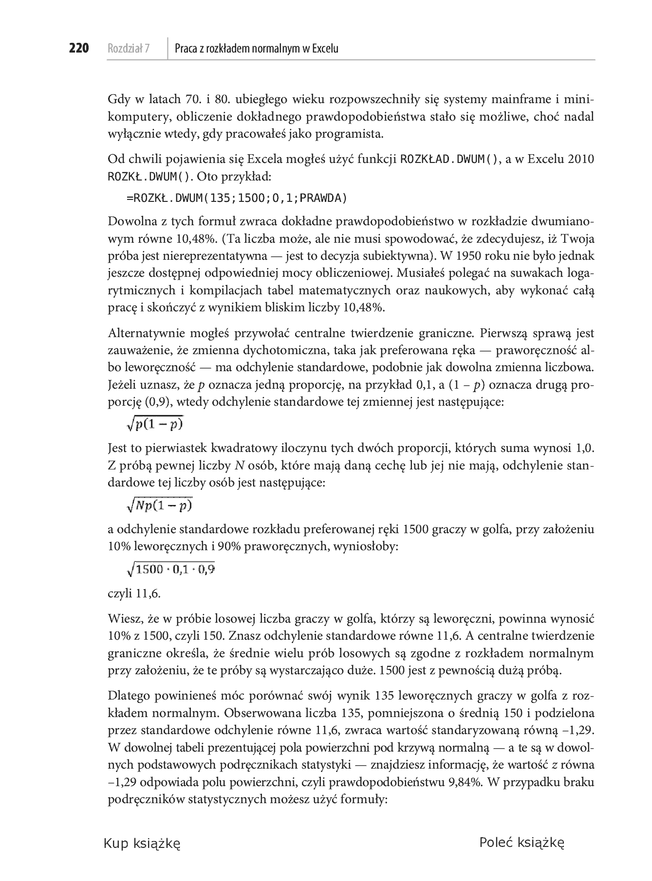 Fragment „Analiza statystyczna. Microsoft Excel 2010 PL” — strona 36 z 50