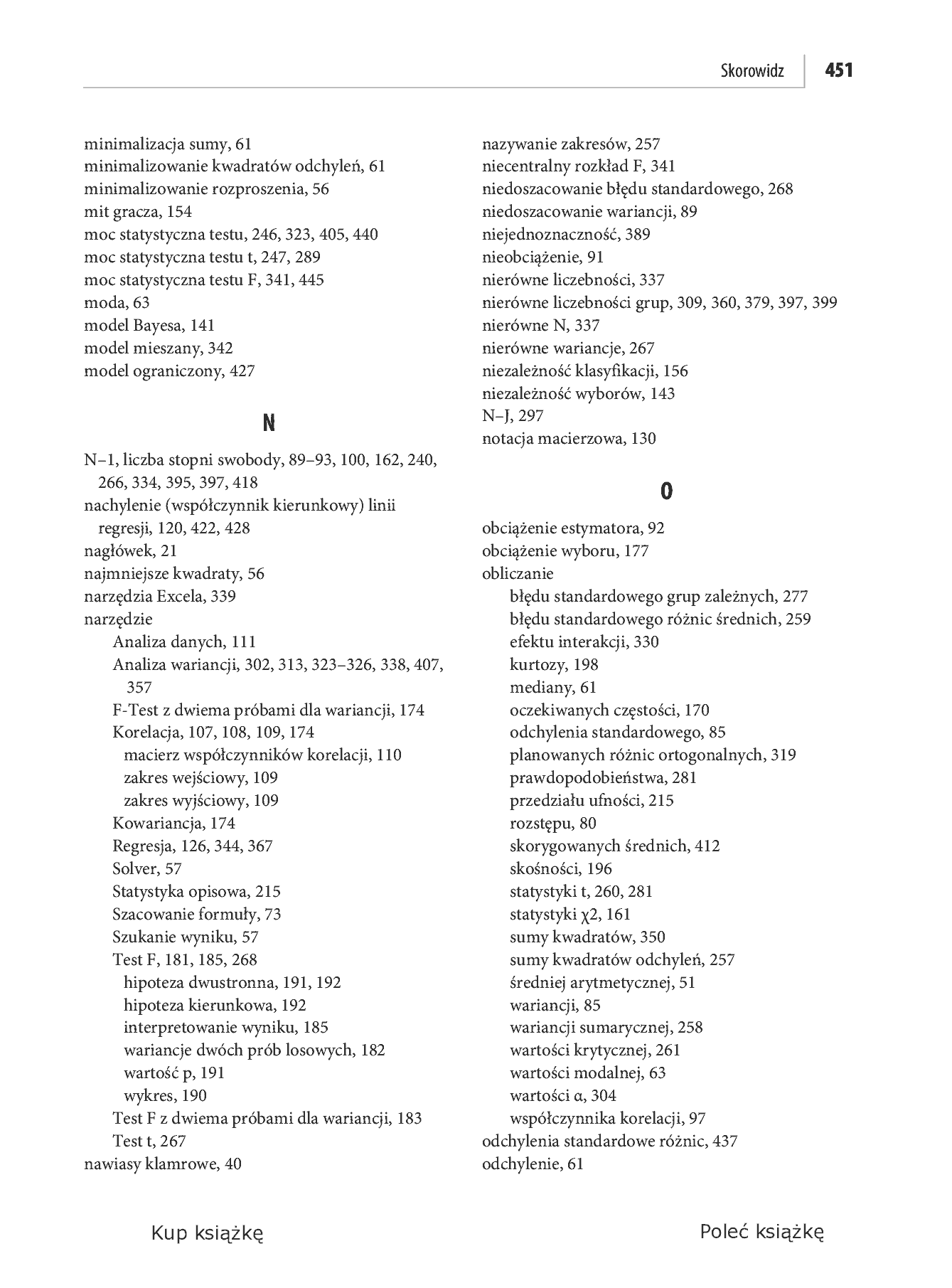 Fragment „Analiza statystyczna. Microsoft Excel 2010 PL” — strona 43 z 50