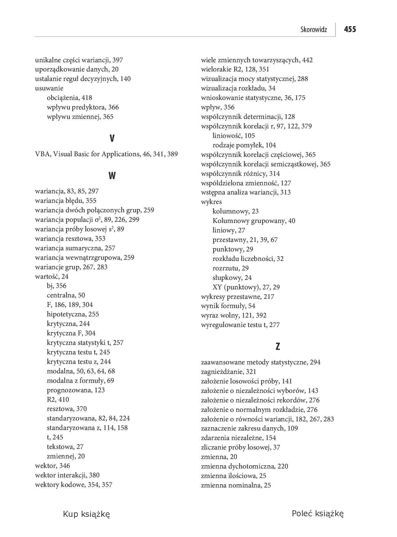 Fragment „Analiza statystyczna. Microsoft Excel 2010 PL” — strona 47 z 50