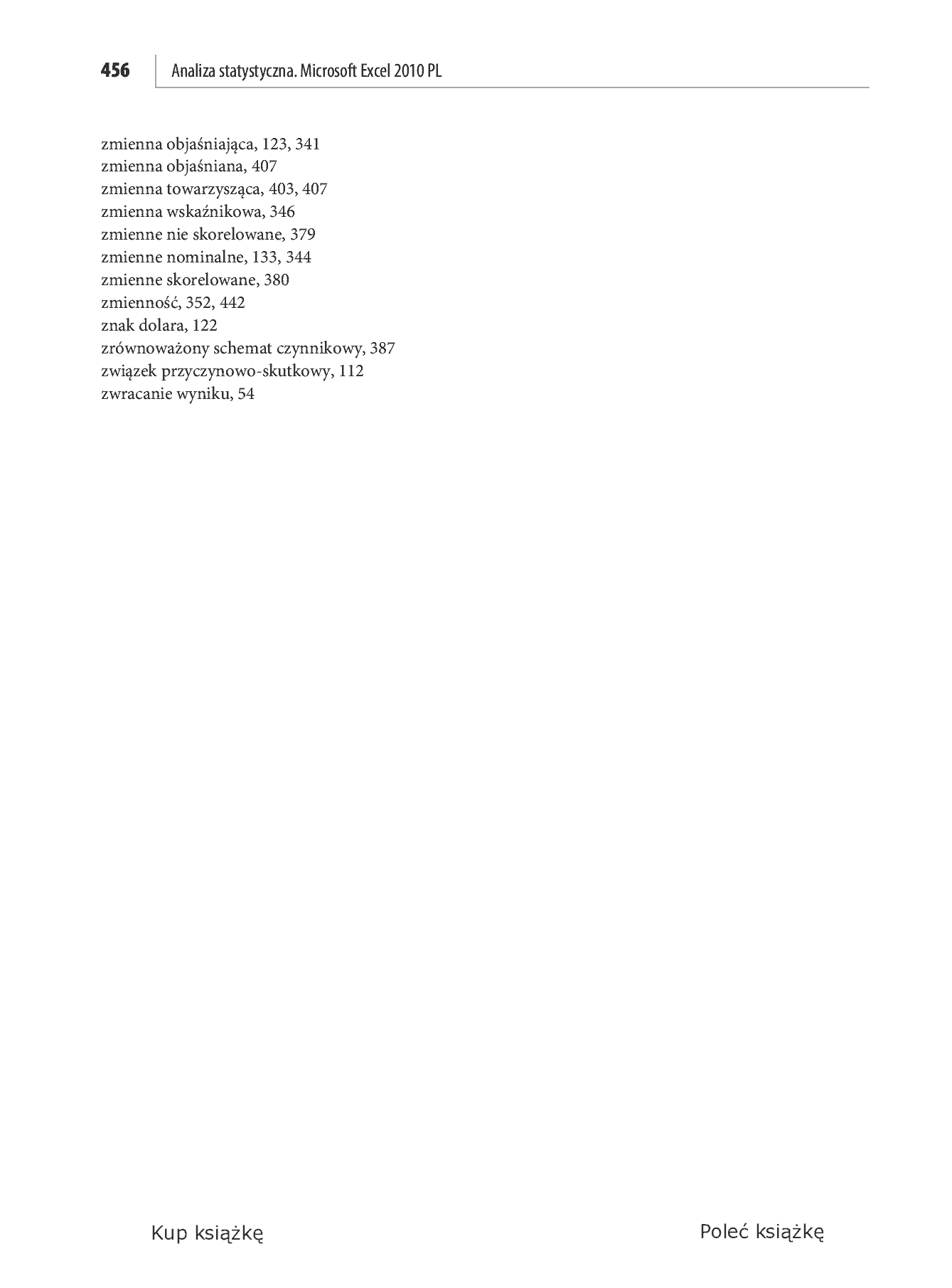 Fragment „Analiza statystyczna. Microsoft Excel 2010 PL” — strona 48 z 50