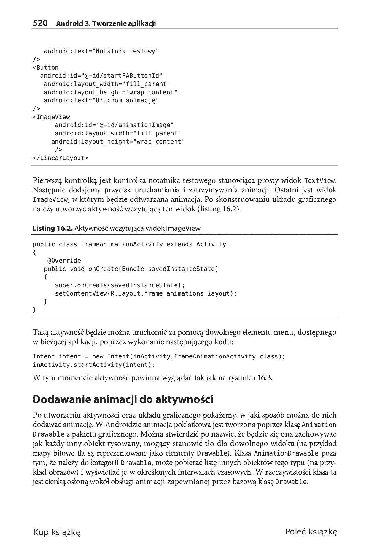 Fragment „Android 3. Tworzenie aplikacji” — strona 22 z 79