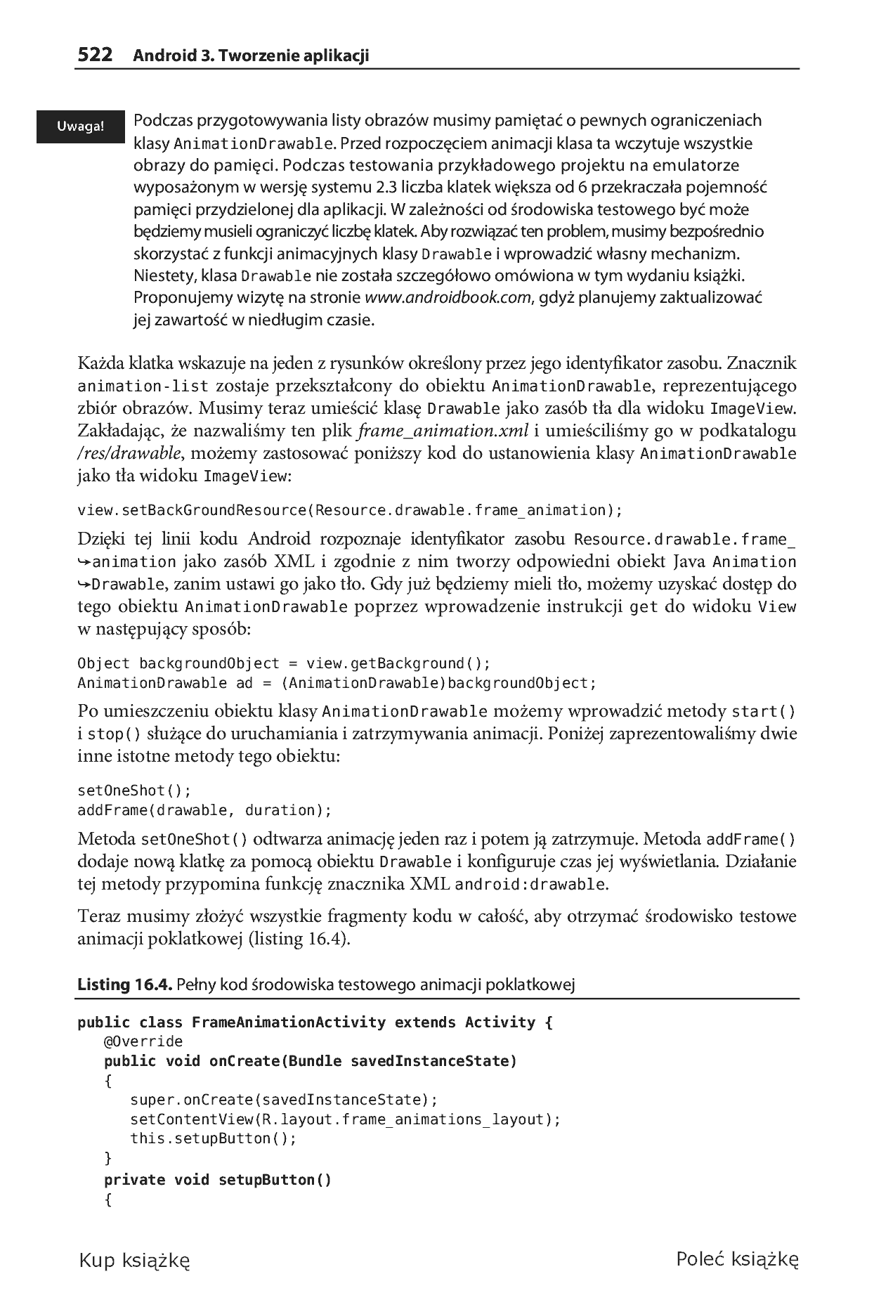 Fragment „Android 3. Tworzenie aplikacji” — strona 24 z 79