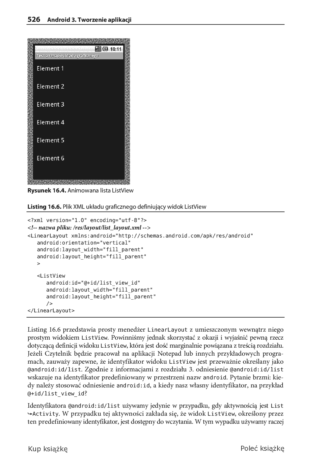 Fragment „Android 3. Tworzenie aplikacji” — strona 28 z 79