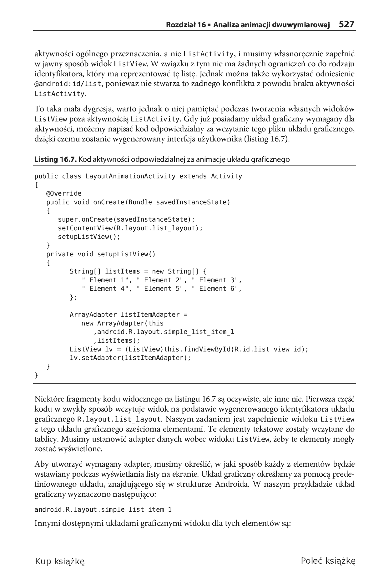 Fragment „Android 3. Tworzenie aplikacji” — strona 29 z 79