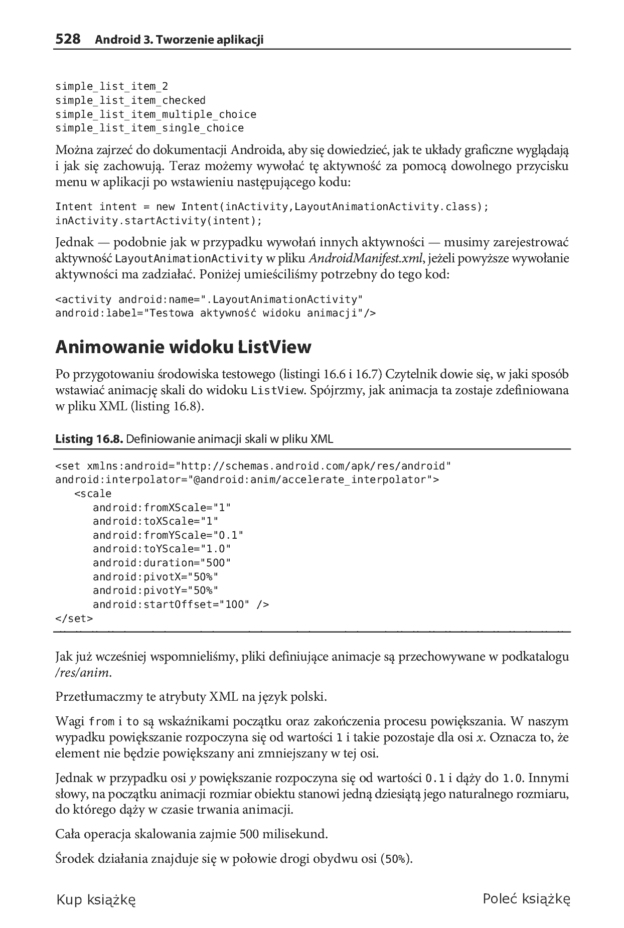 Fragment „Android 3. Tworzenie aplikacji” — strona 30 z 79