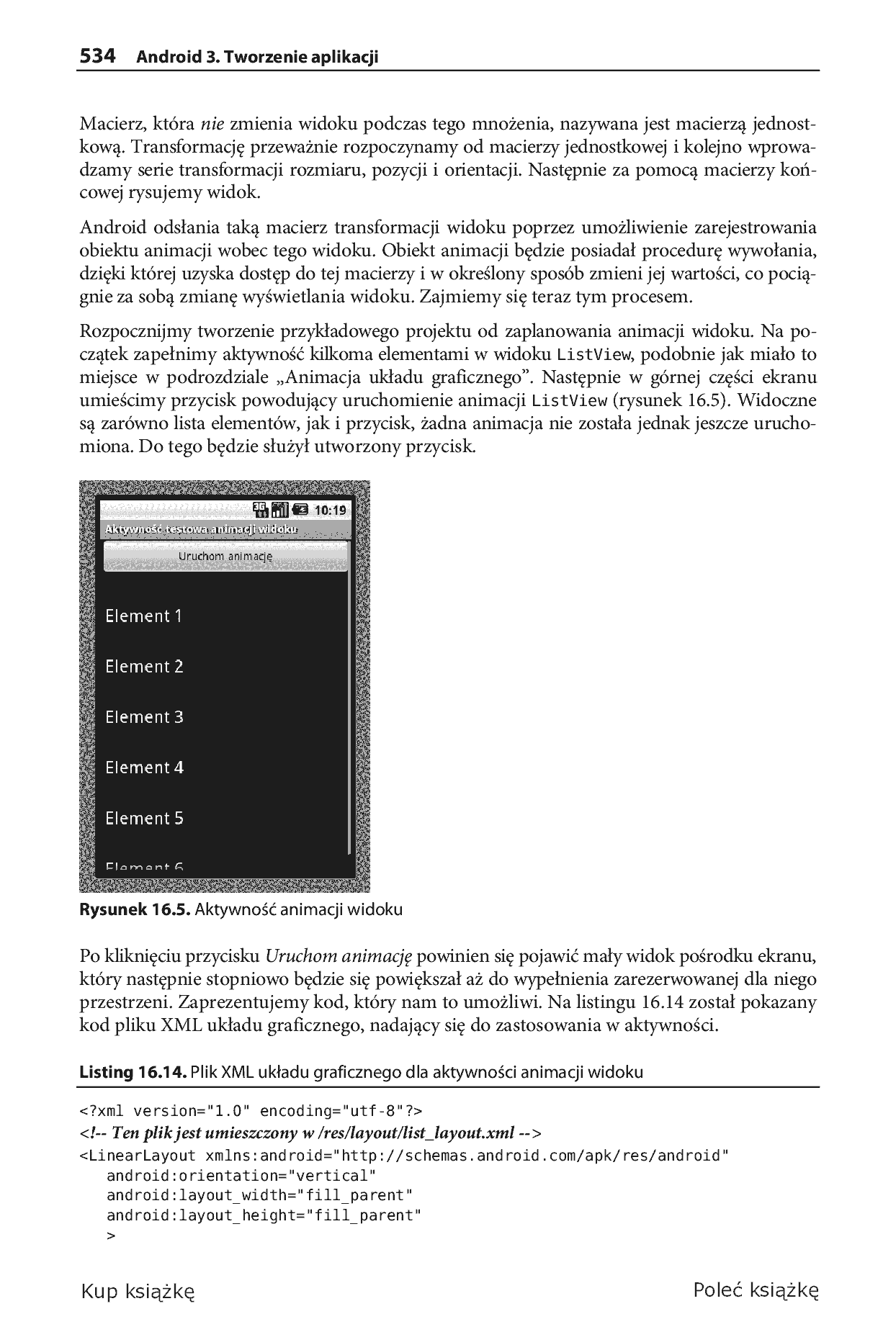 Fragment „Android 3. Tworzenie aplikacji” — strona 36 z 79
