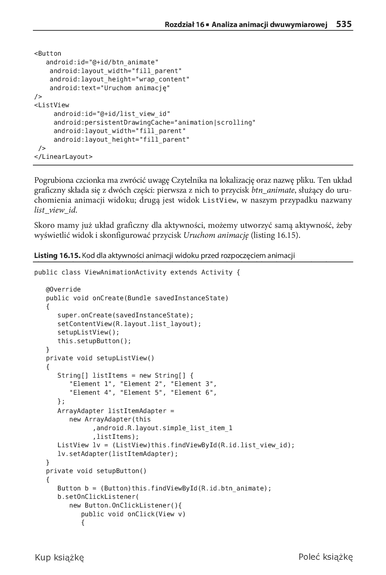 Fragment „Android 3. Tworzenie aplikacji” — strona 37 z 79