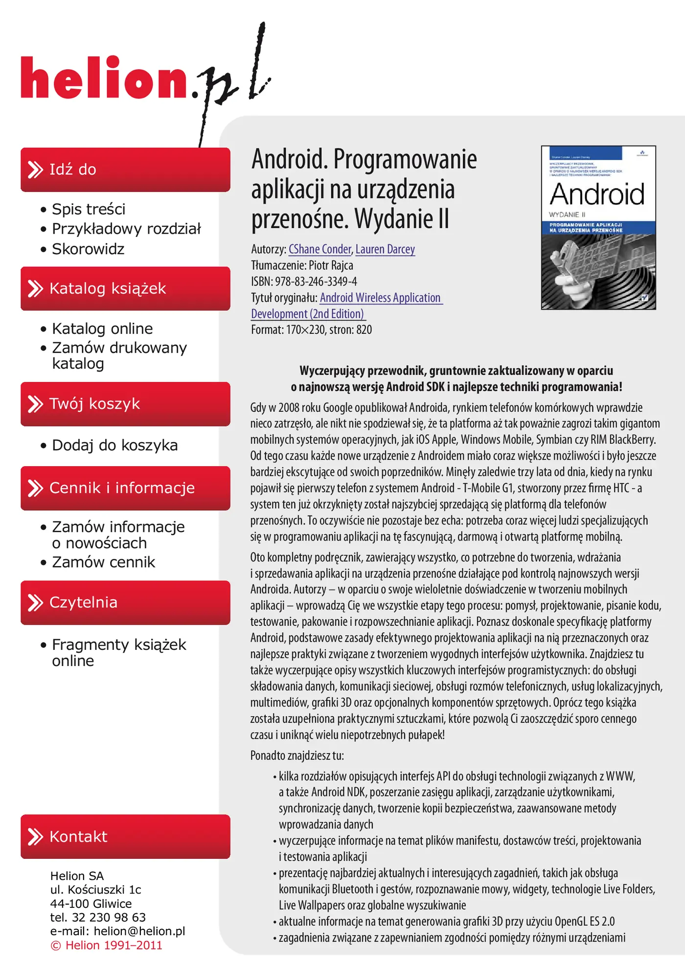 Fragment „Android. Programowanie aplikacji na urządzenia przenośne. Wydanie II” — strona 2 z 68