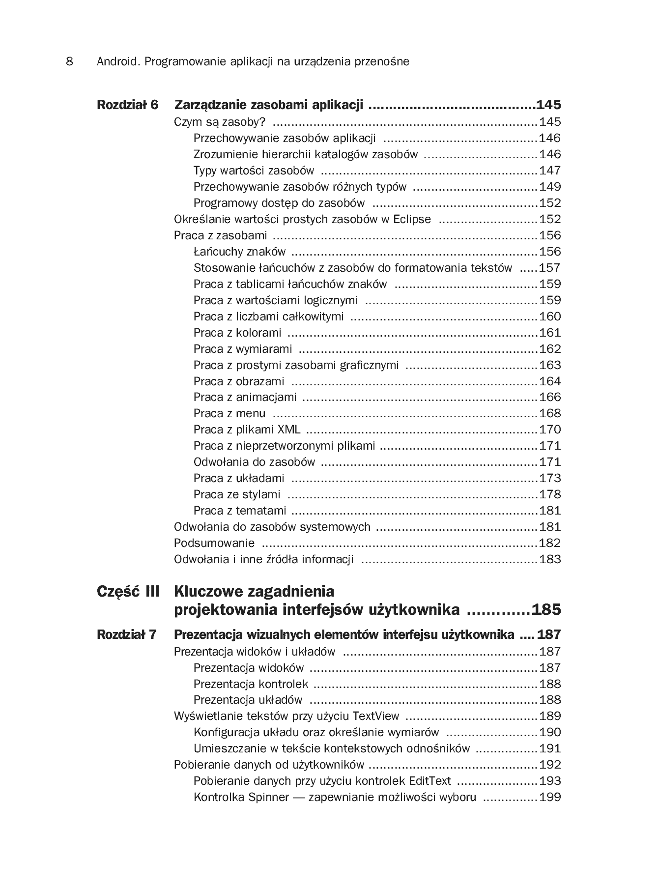 Fragment „Android. Programowanie aplikacji na urządzenia przenośne. Wydanie II” — strona 6 z 68