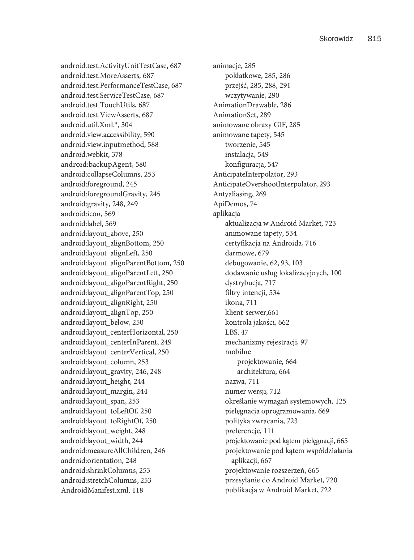 Fragment „Android. Programowanie aplikacji na urządzenia przenośne. Wydanie II” — strona 53 z 68